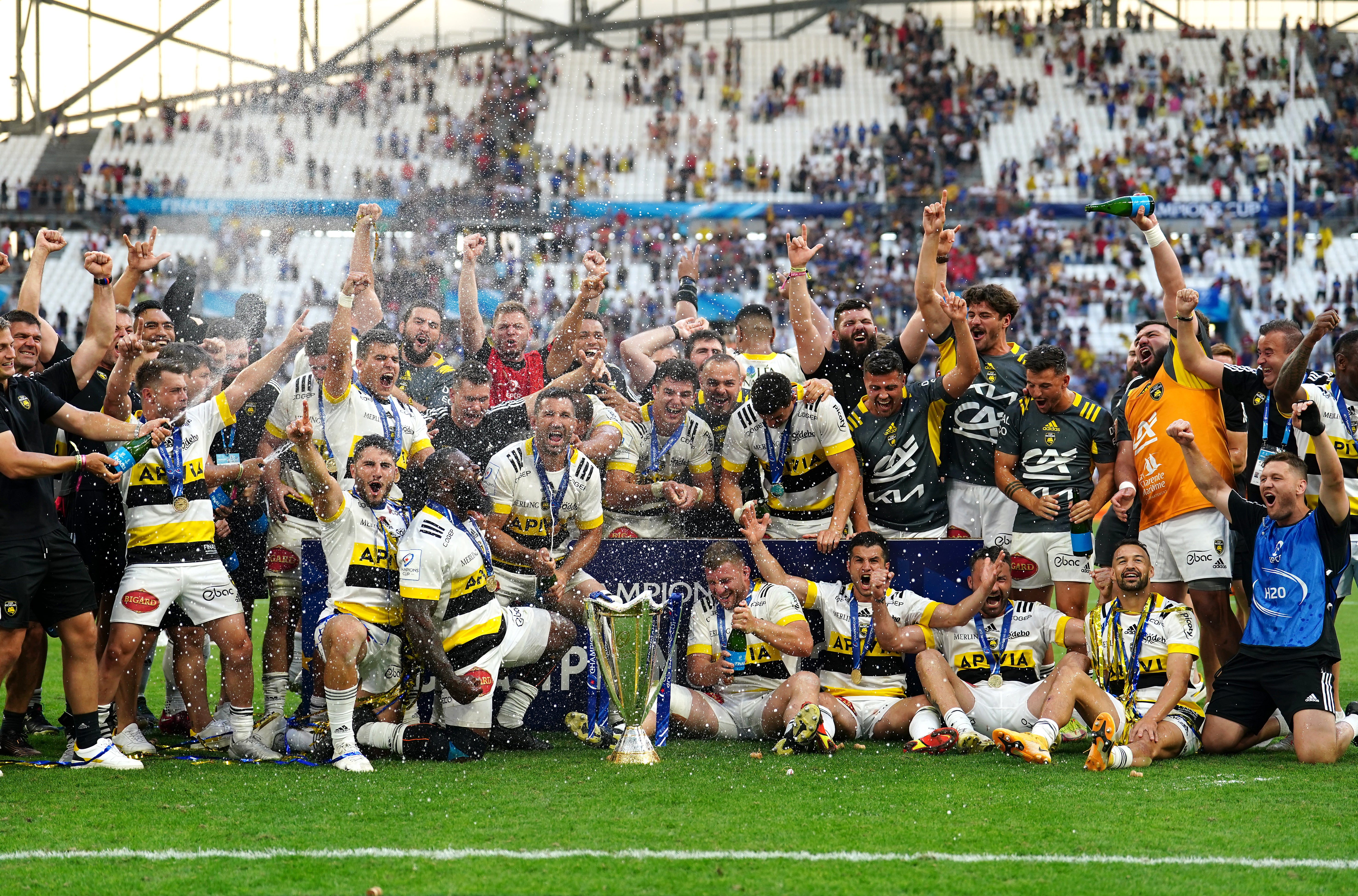 Ronan O’Gara’s La Rochelle clinched the Champions Cup on Saturday (David Davies/PA)