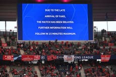 Champions League final kick-off delayed as Liverpool fans struggle to get into stadium