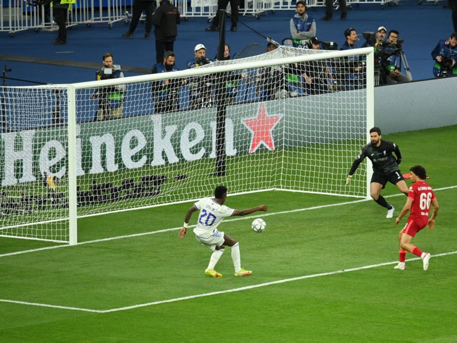 Vinicius scores the opener for Real Madrid