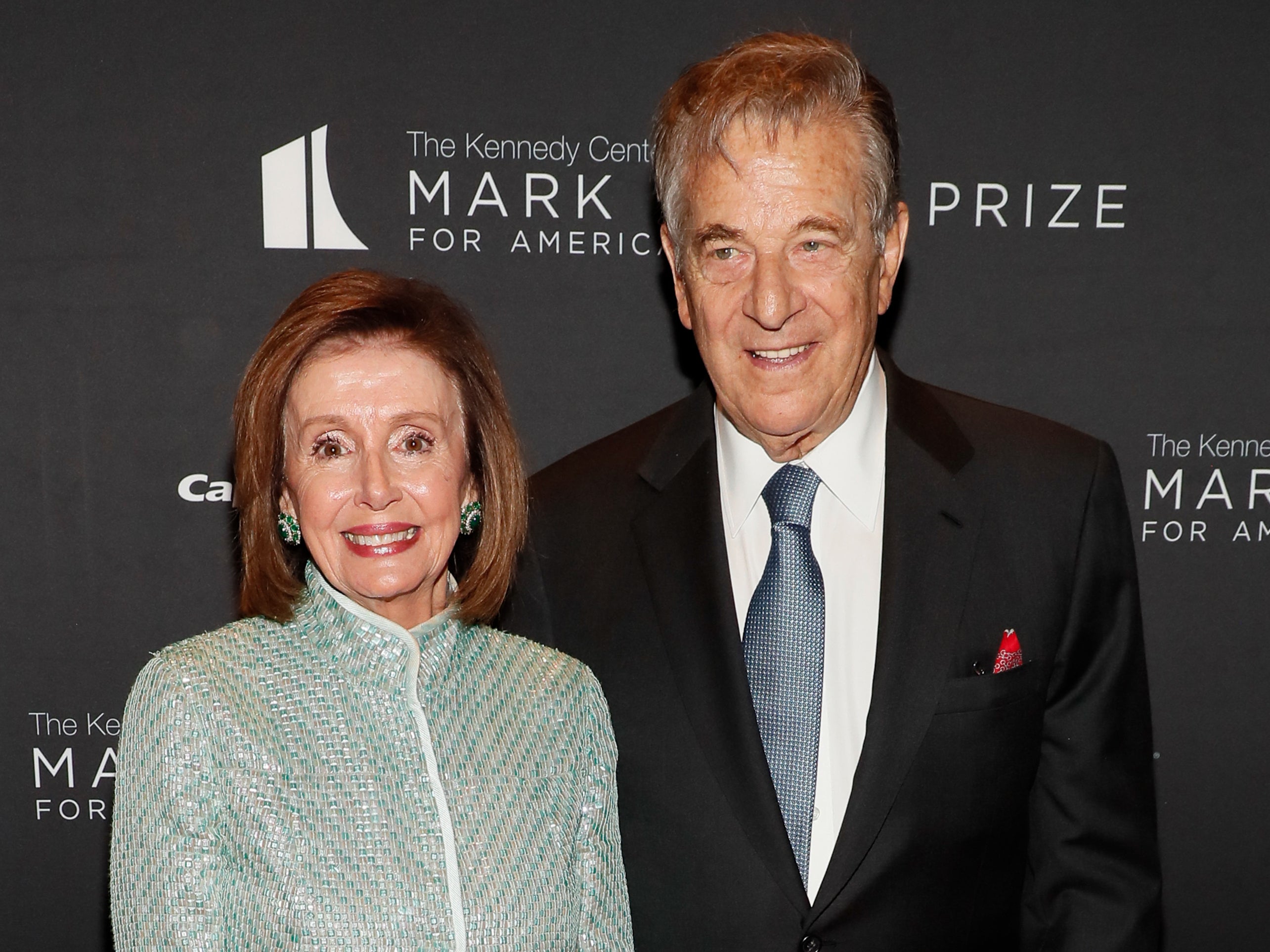 Nancy Pelosi and Paul Pelosi attend the 23rd Annual Mark Twain Prize For American Humour in Washginton DC in April