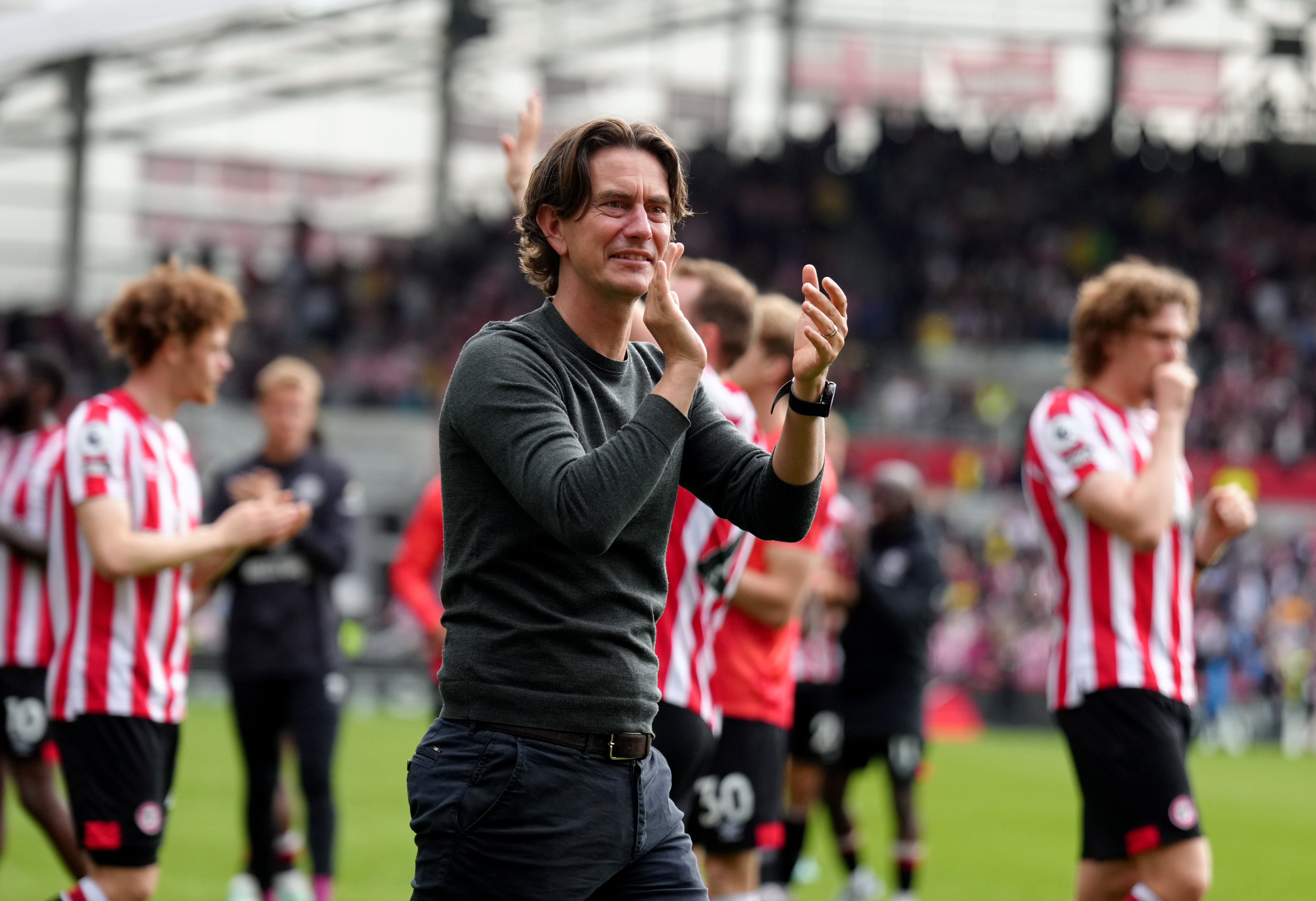 Manager Thomas Frank steered Brentford to safety following promotion via the play-offs (John Walton/PA)