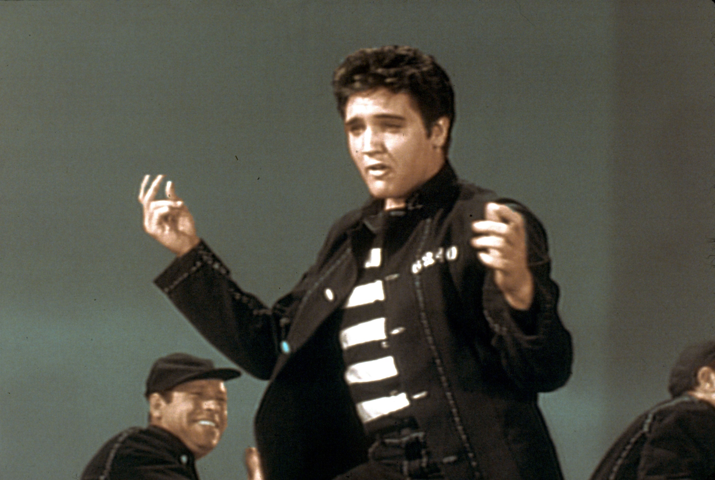 As convict-turned-singer Vince Everett in Jailhouse Rock , Elvis delivers one of his most iconic performances