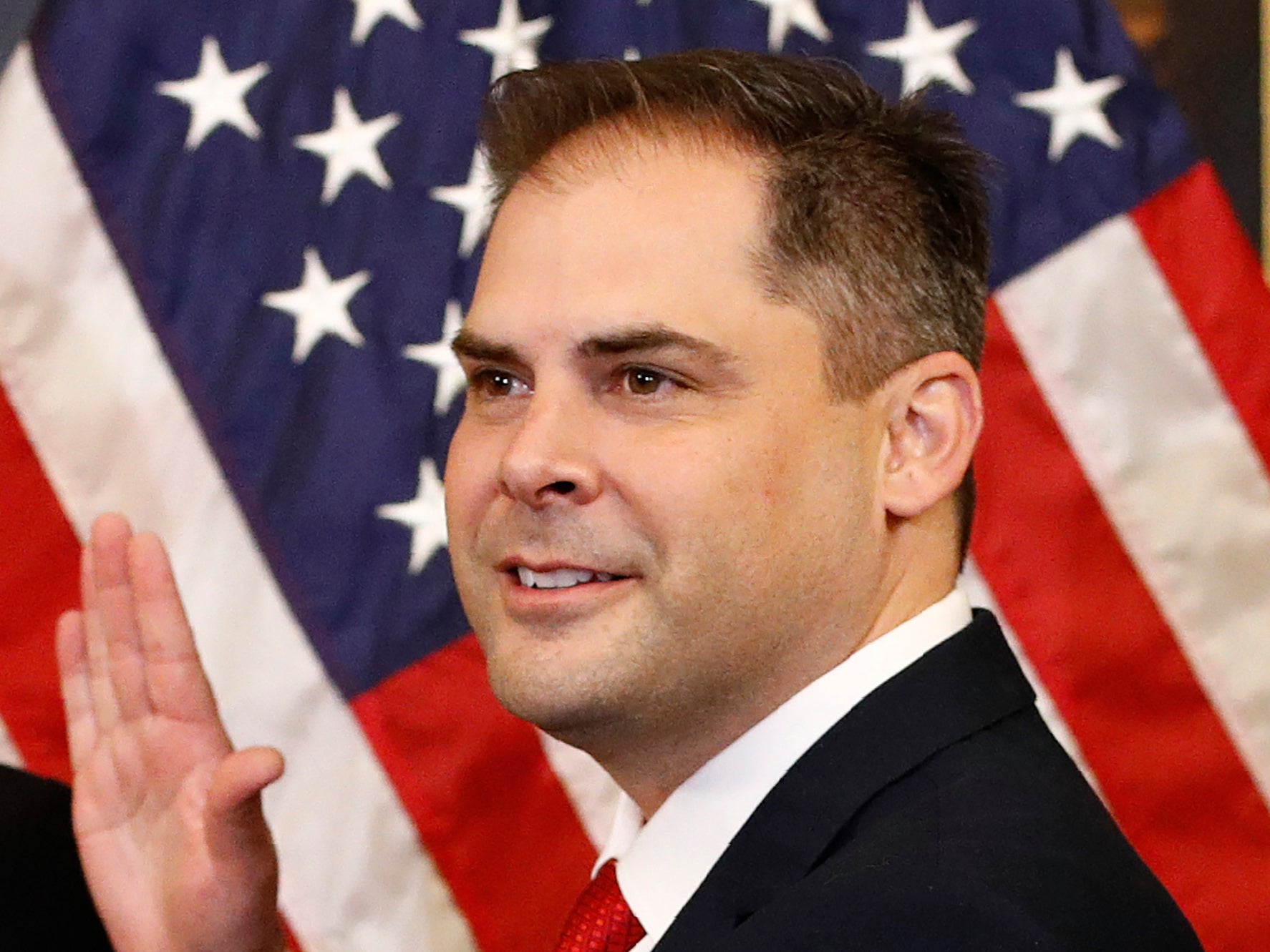 Rep. Mike Garcia, R-Calif., participates in a ceremonial swearing-in on Capitol Hill in Washington, on May 19, 2020. Garcia is defending his seat north of Los Angeles, in a Democratic-leaning district, in the November 2022 election. (AP Photo/Patrick Semansky, File)