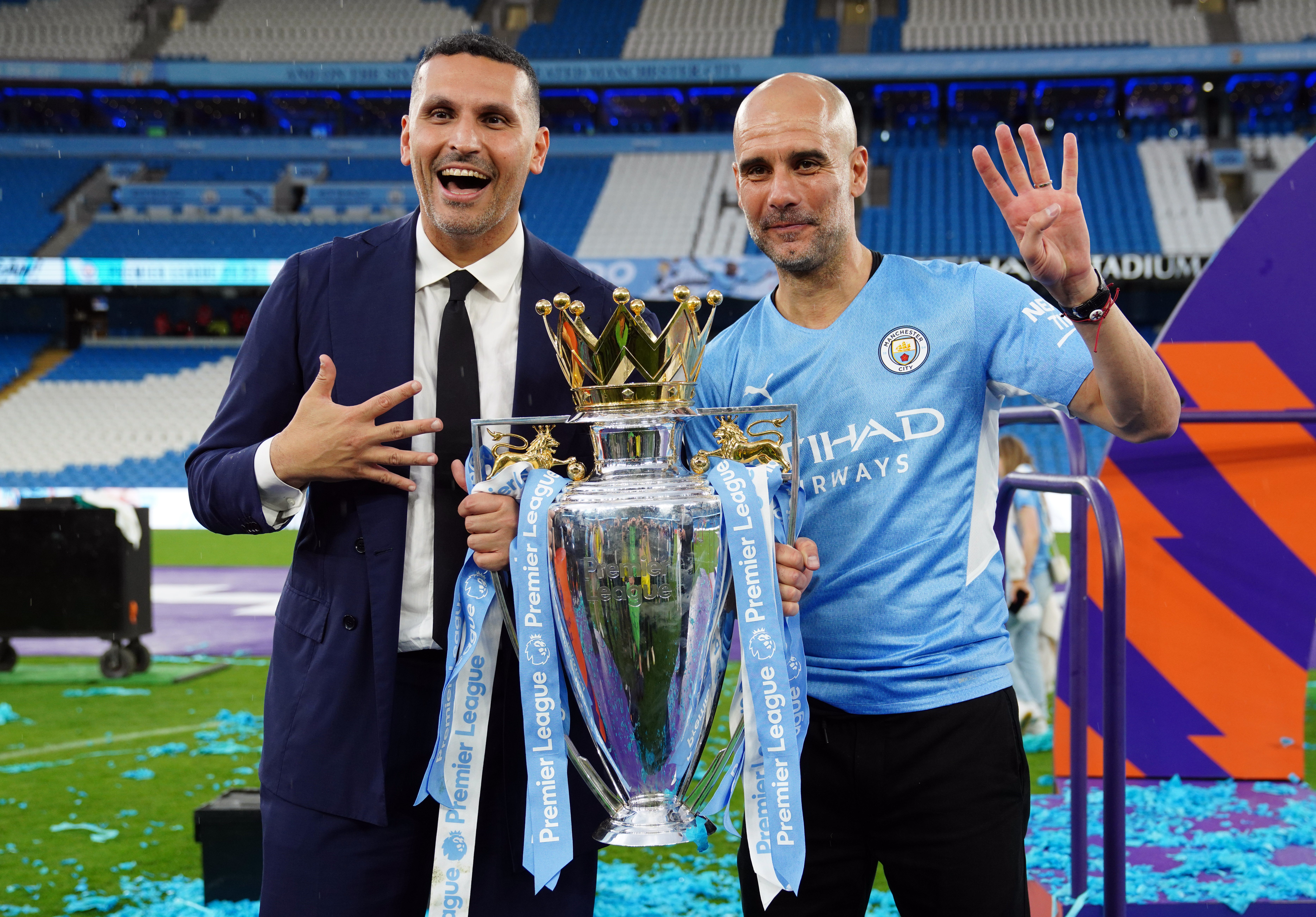 Manchester City chairman Khaldoon Al Mubarak (left) expects more signings this summer (Martin Rickett/PA)