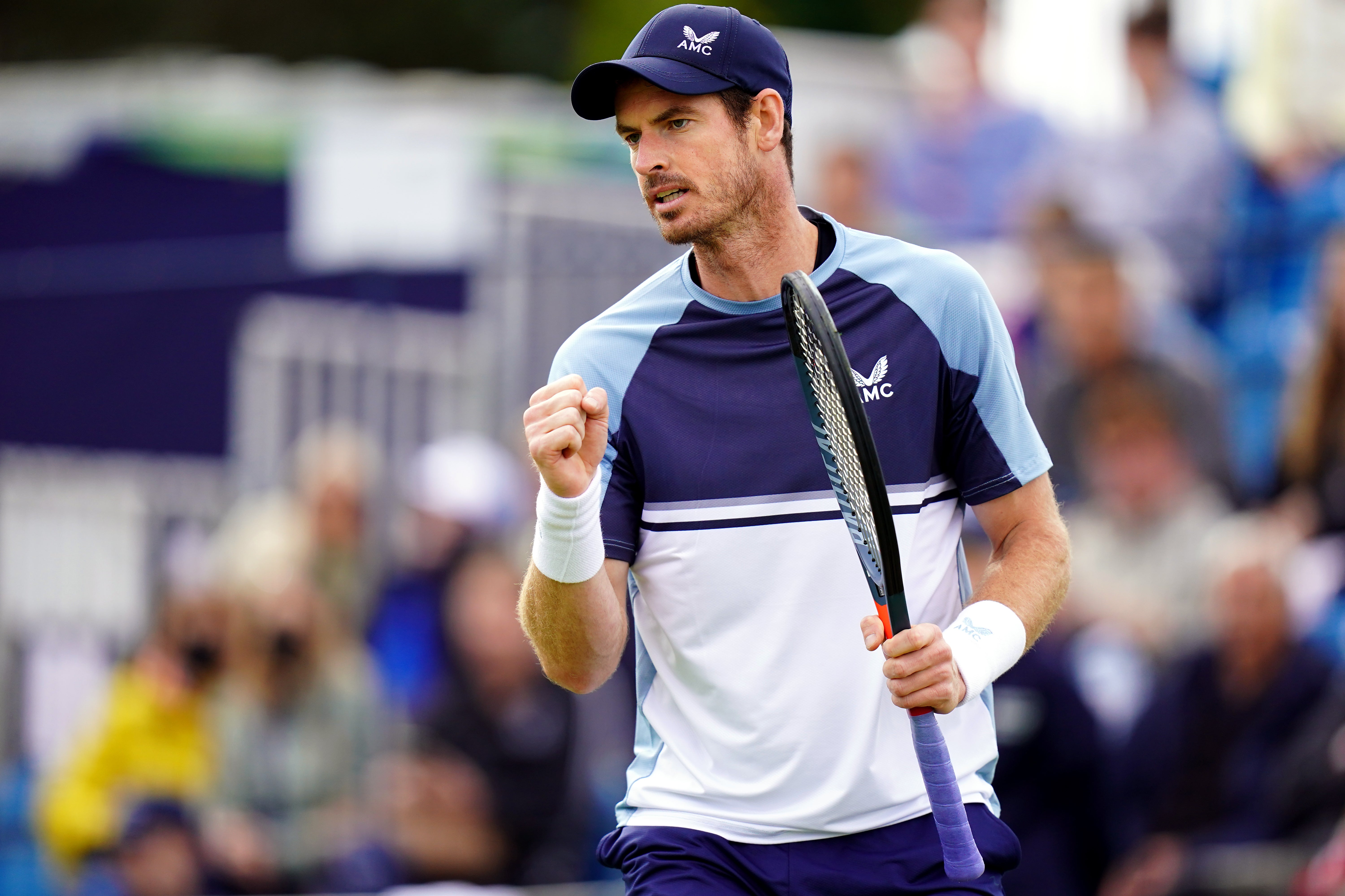 Andy Murray started his grass-court campaign with a comfortable victory (Adam Davy/PA)