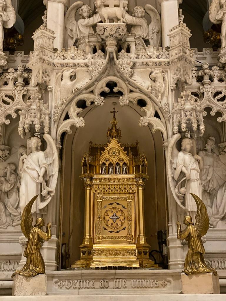 A solid-gold tabernacle at a Brooklyn church that was stolen over the weekend.