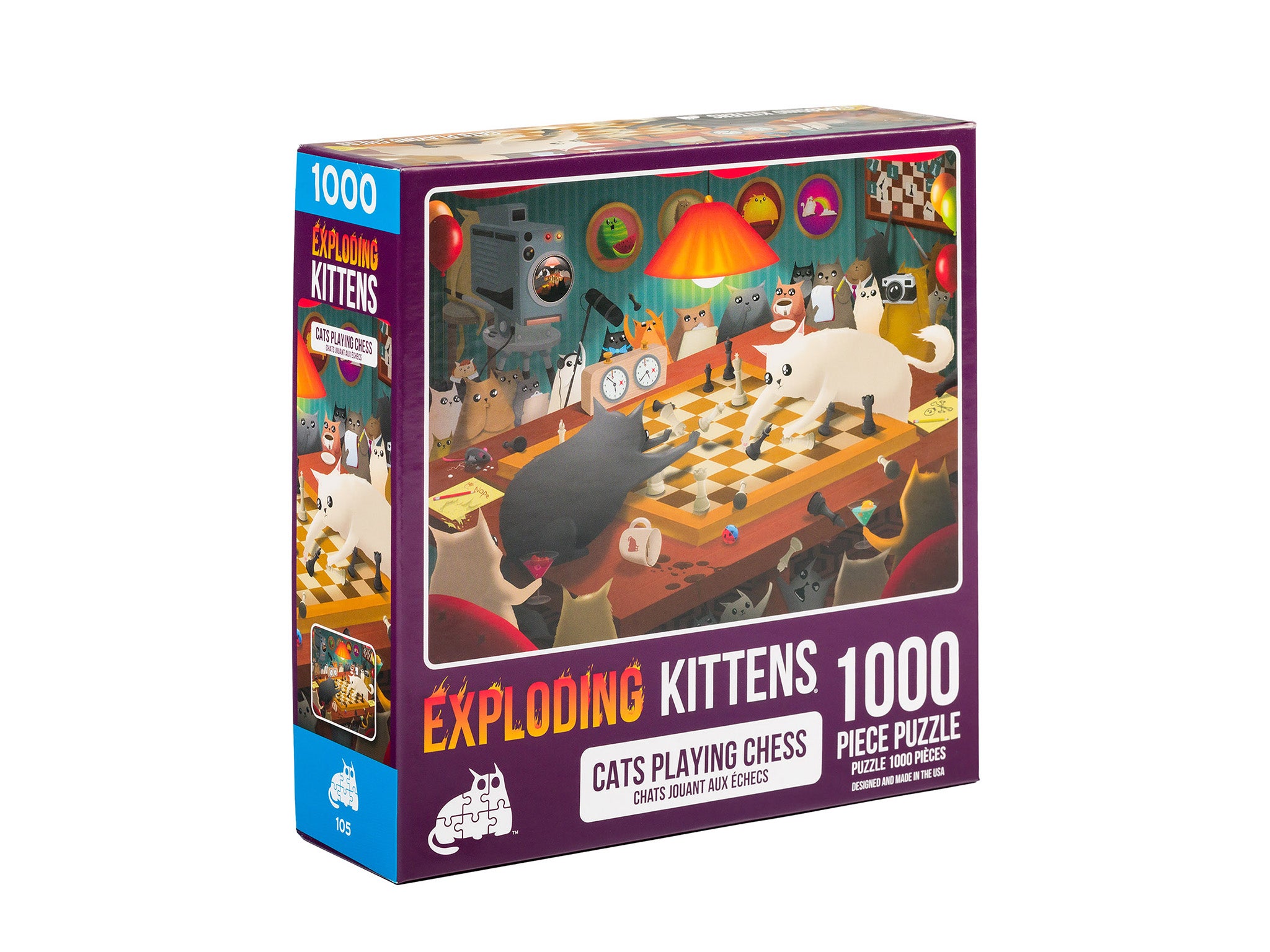 Exploding Kittens’ cats playing chess, 1000 pcs