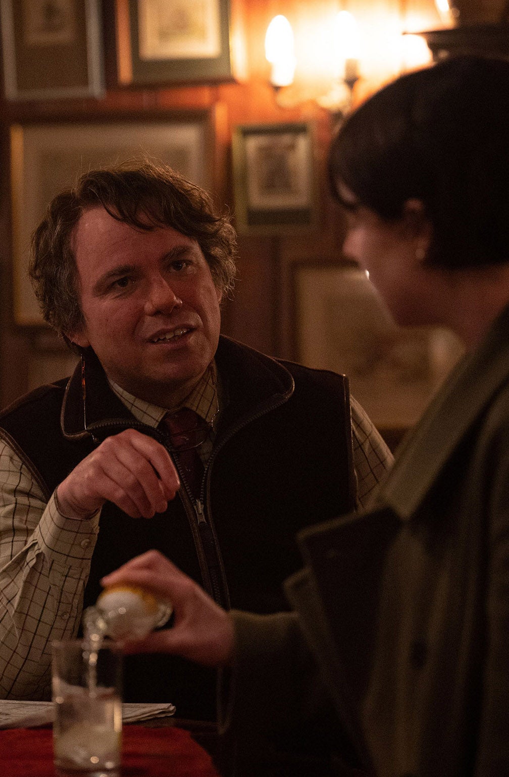 Rory Kinnear as one of the many men in ‘Men’, alongside Jessie Buckley