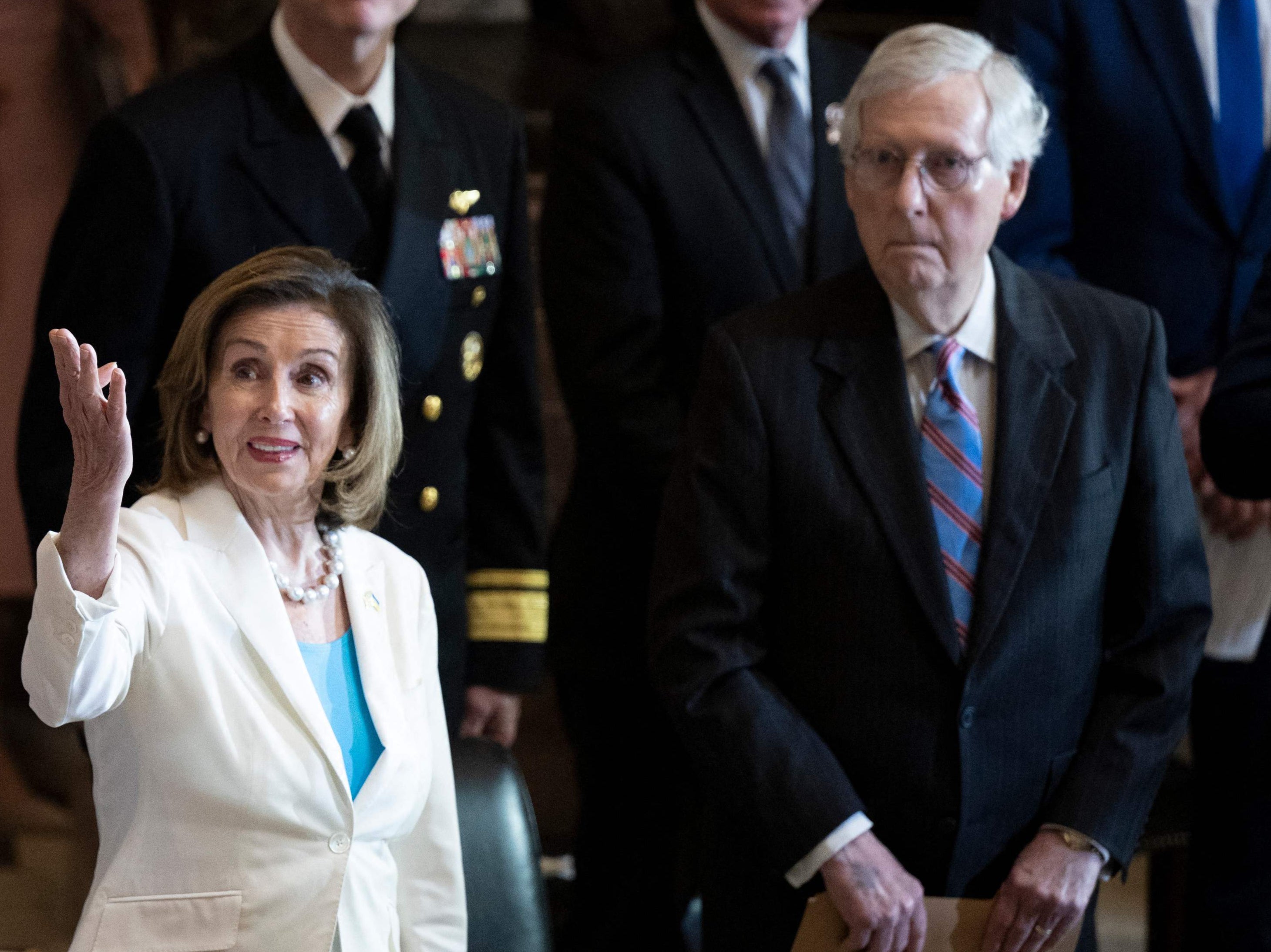 Nancy Pelosi and Mitch McConnell