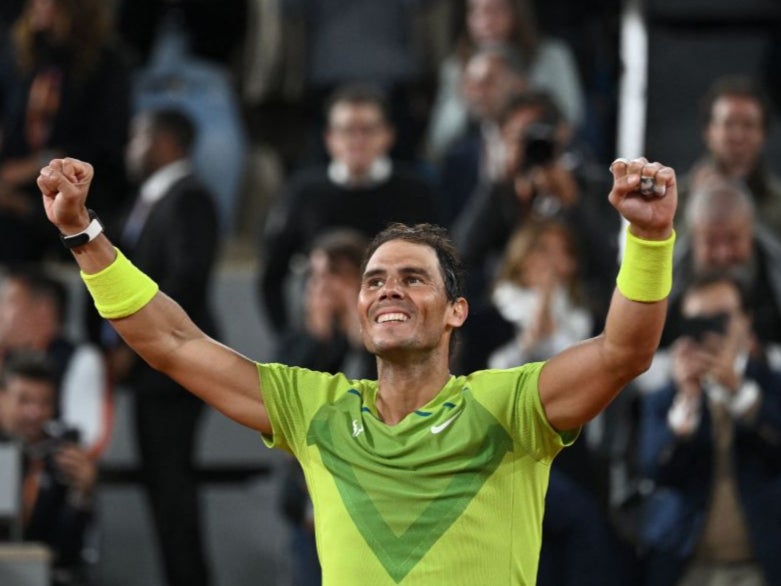 Rafael Nadal celebrates his victory