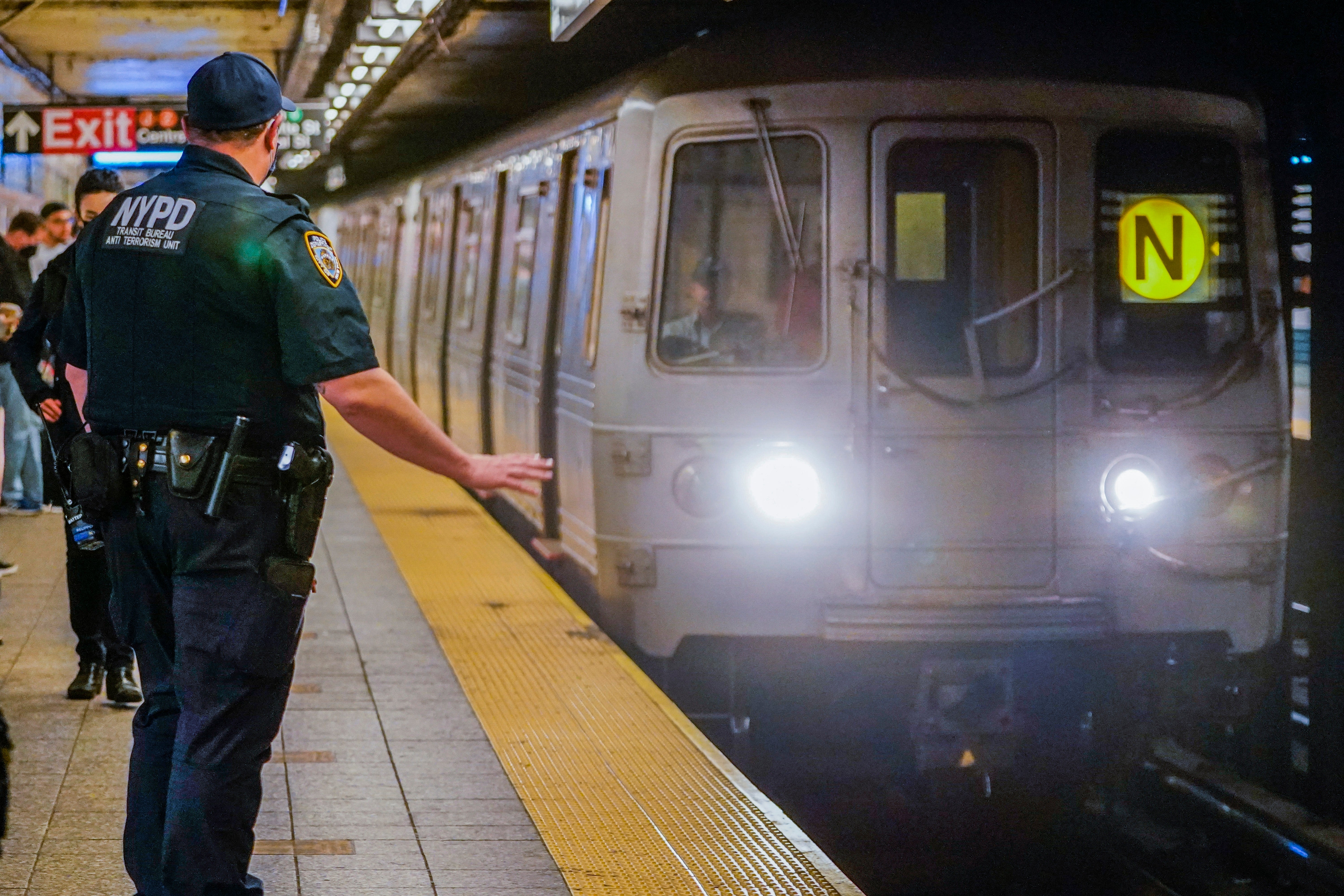 The man’s pants became trapped in a subway door (file photo)