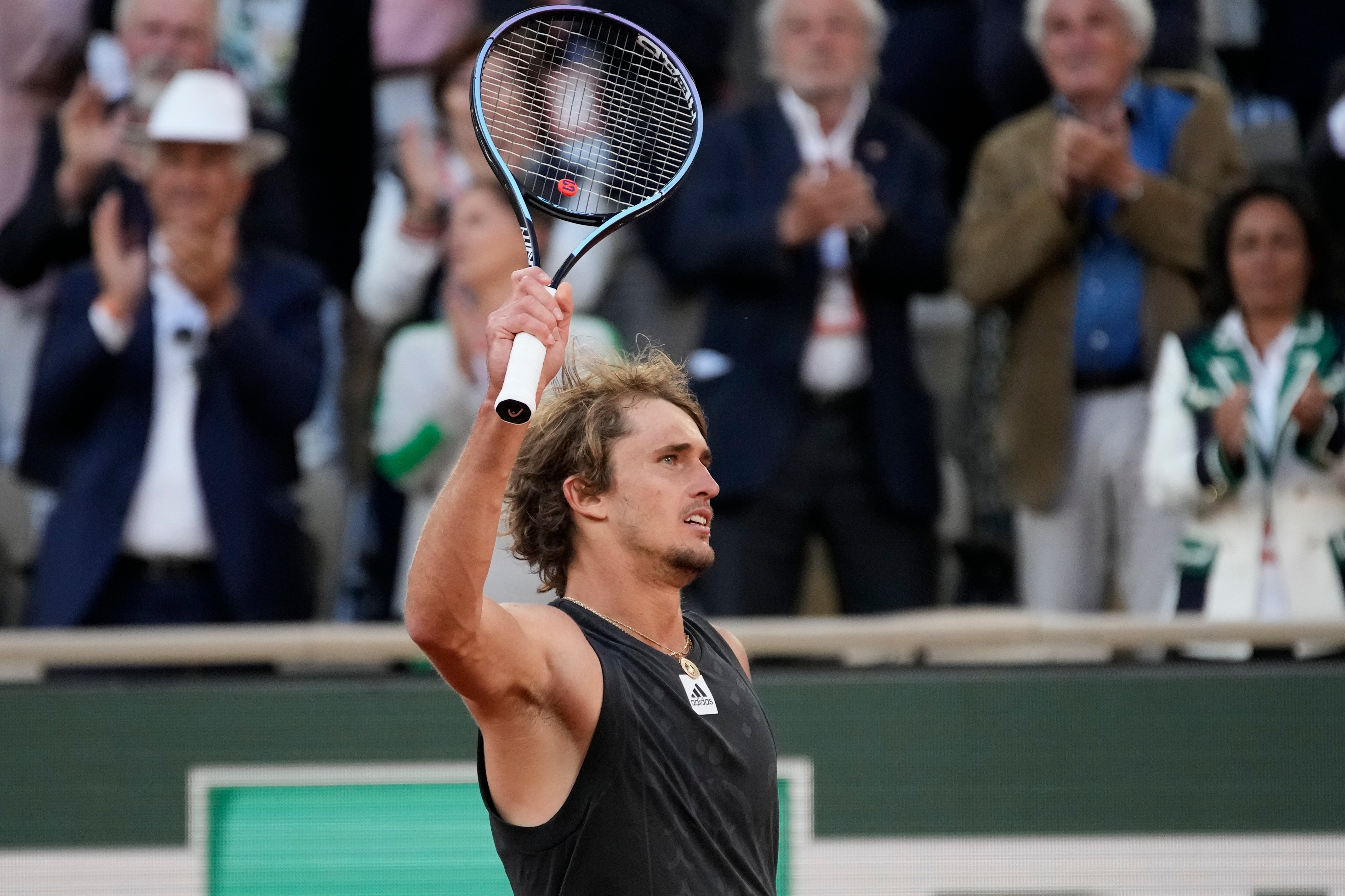 Alexander Zverev beat Carlos Alcaraz in four sets (Christophe Ena/AP)