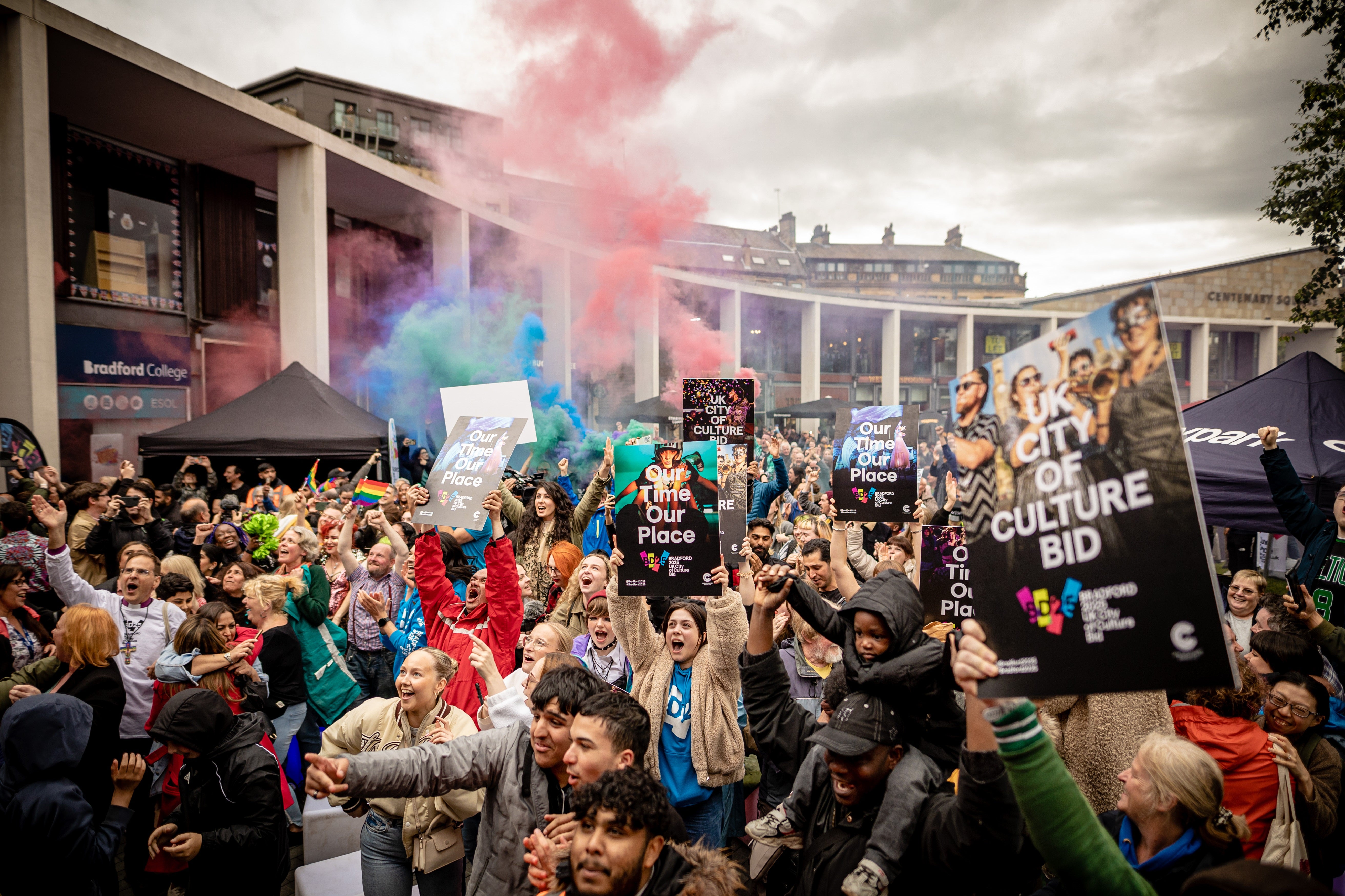 Celebrations in Bradford after it was named the UK City of Culture 2025