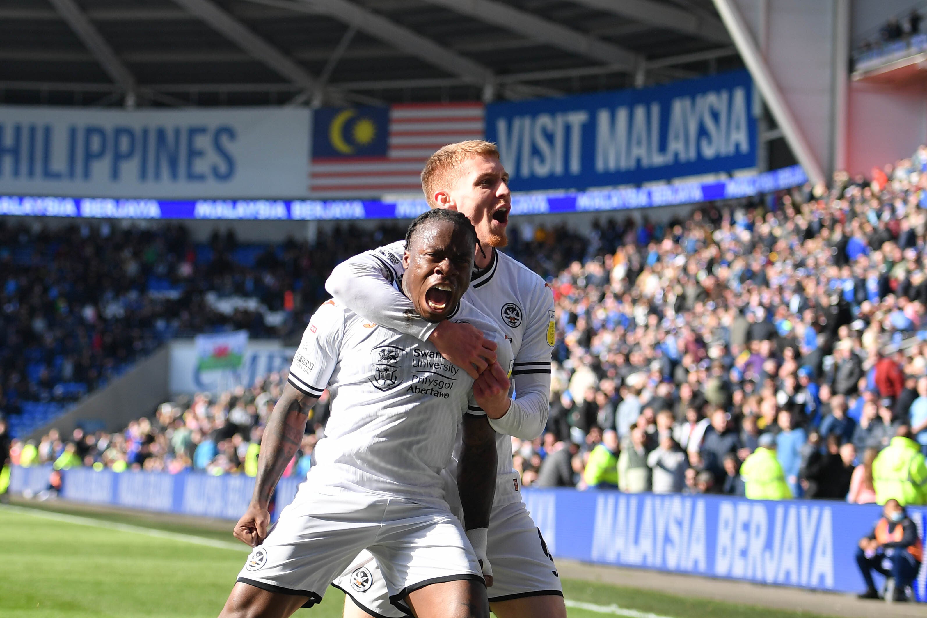 Michael Obafemi, front, finished the season in fine form (Simon Galloway/PA)