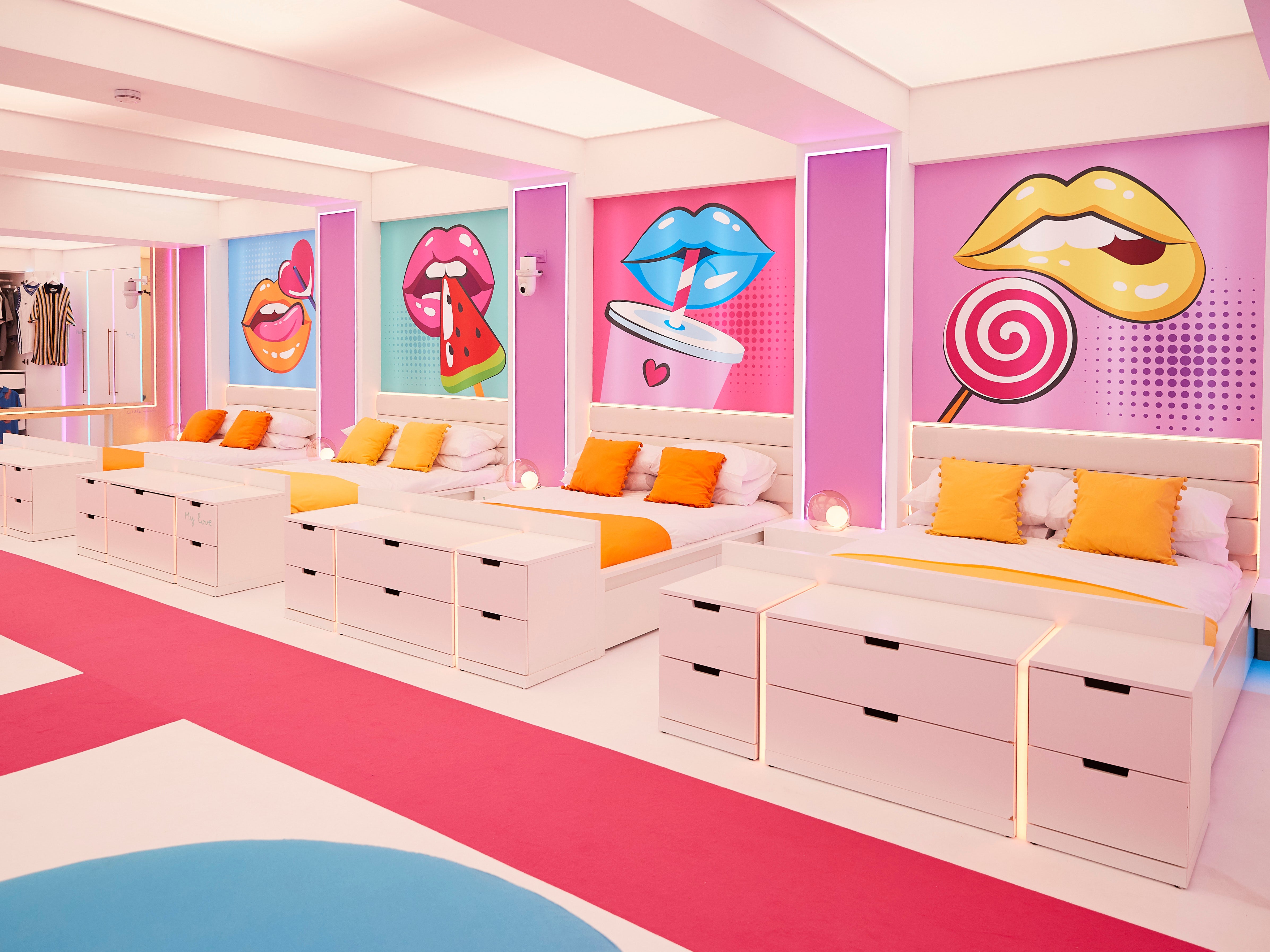 The new bedroom in the Love Island villa