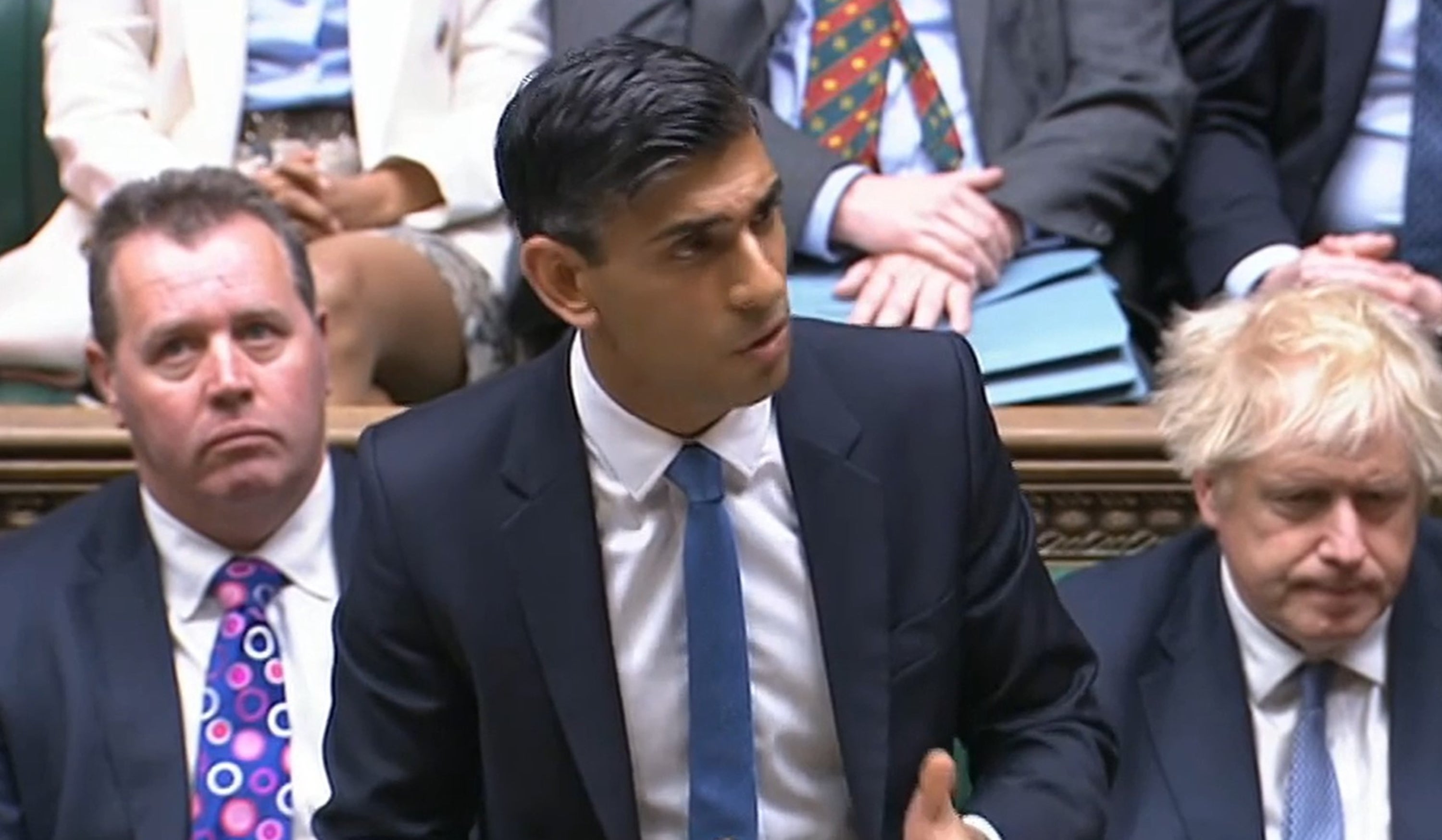 Chancellor Rishi Sunak making a statement on the cost-of-living crisis (House of Commons/PA)