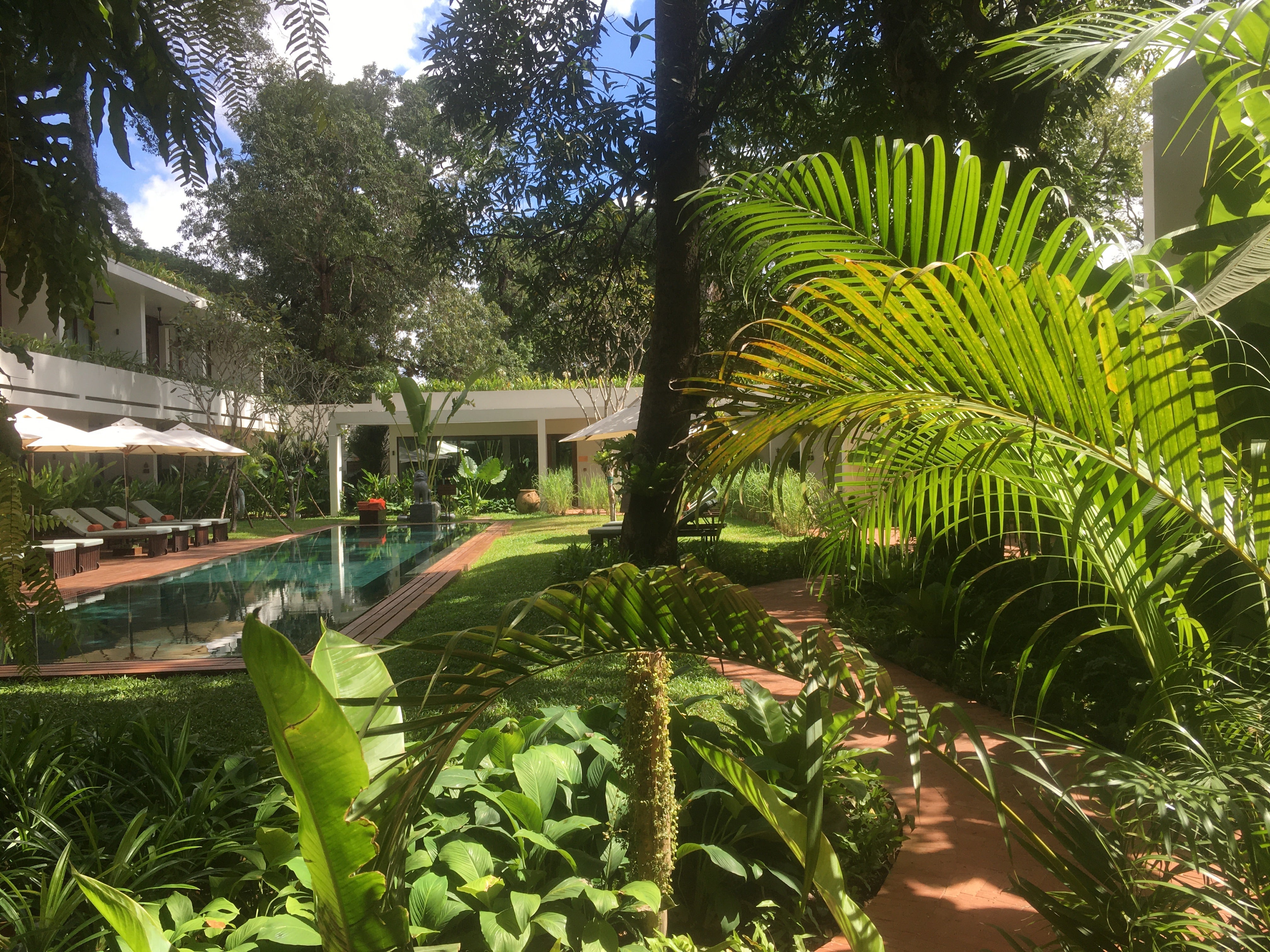 The FCC’s lush pool and greenery