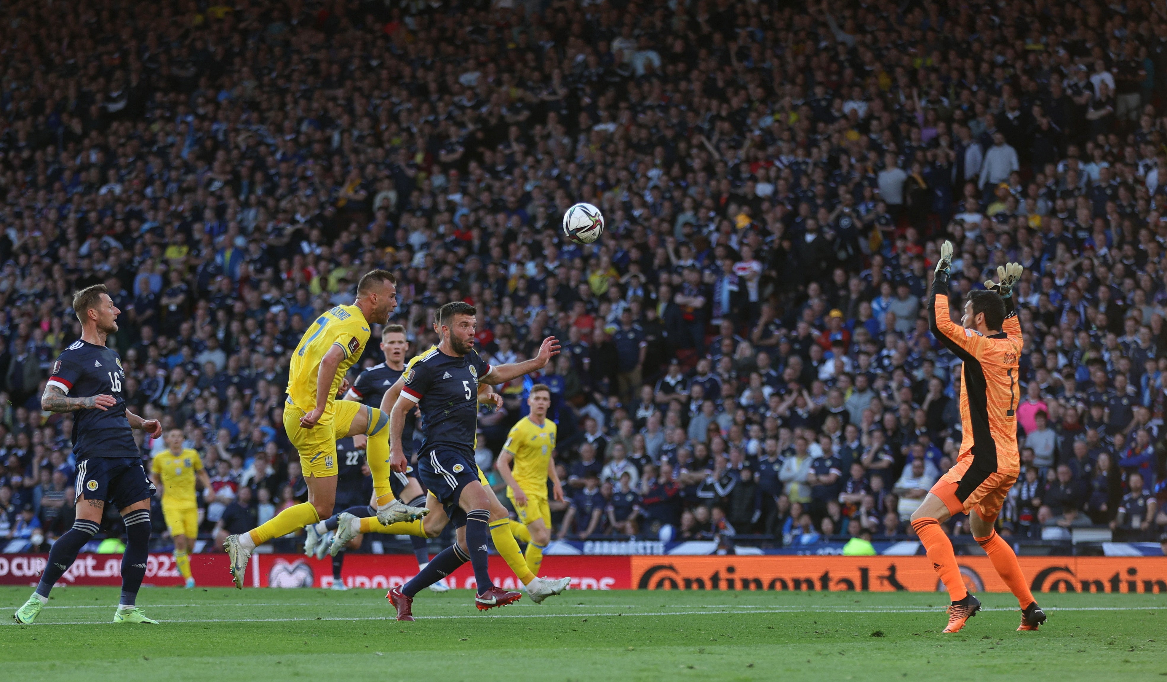 Andriy Yarmolenko expertly lobbed Craig Gordon for the opening goal