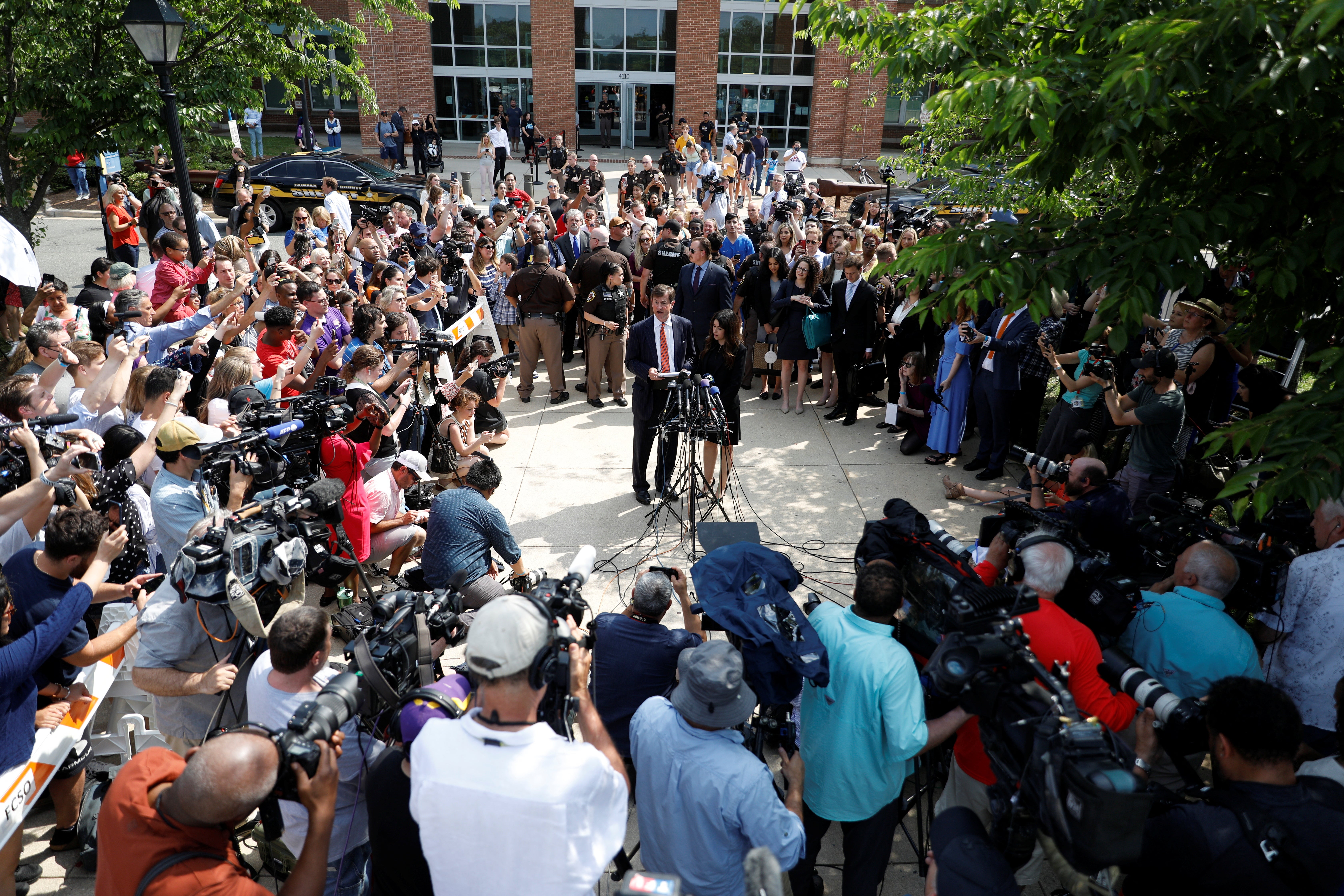 Johnny Depp’s attorneys address supporters on Wednesday