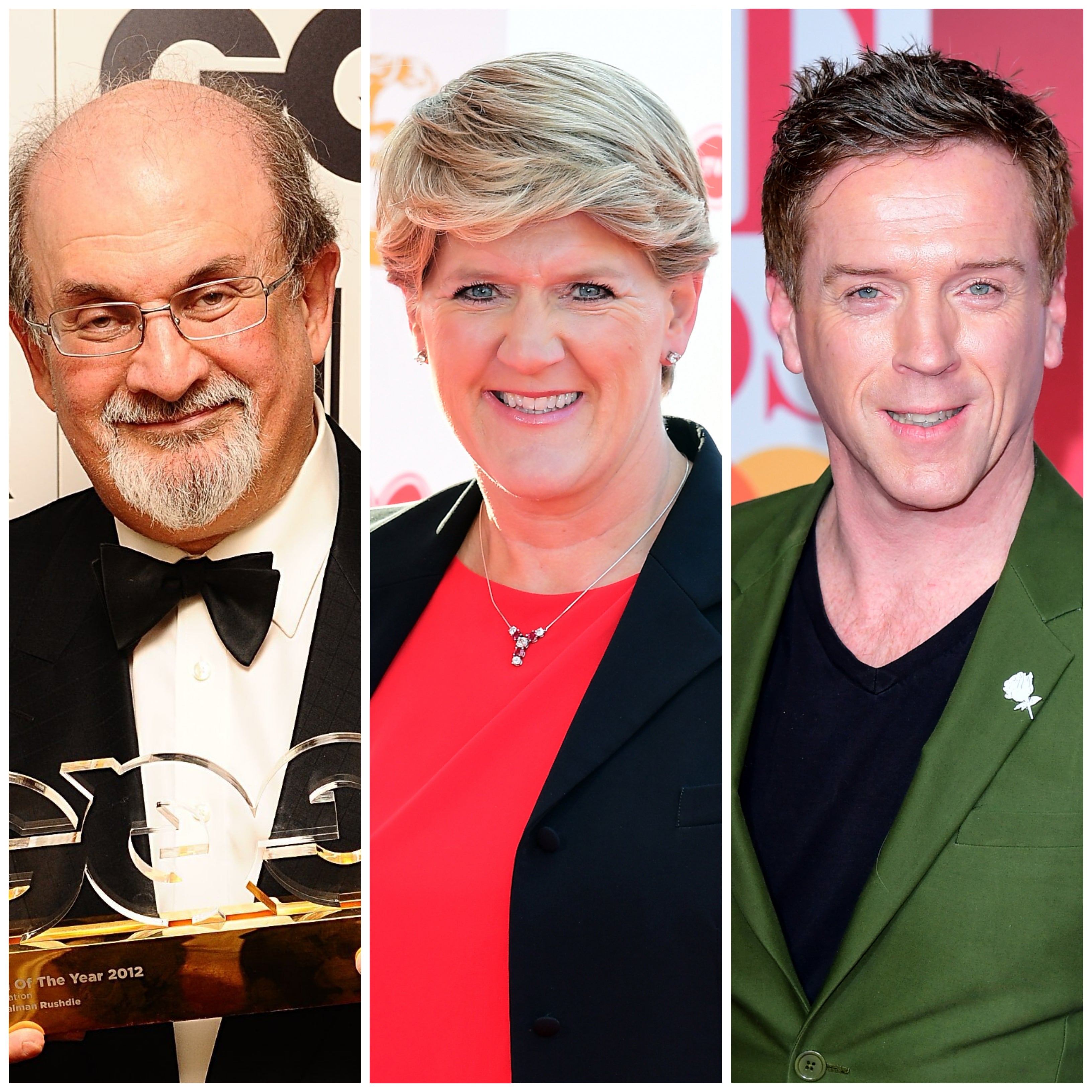 Salman Rushdie, Clare Balding and Damian Lewis were all honoured (PA)