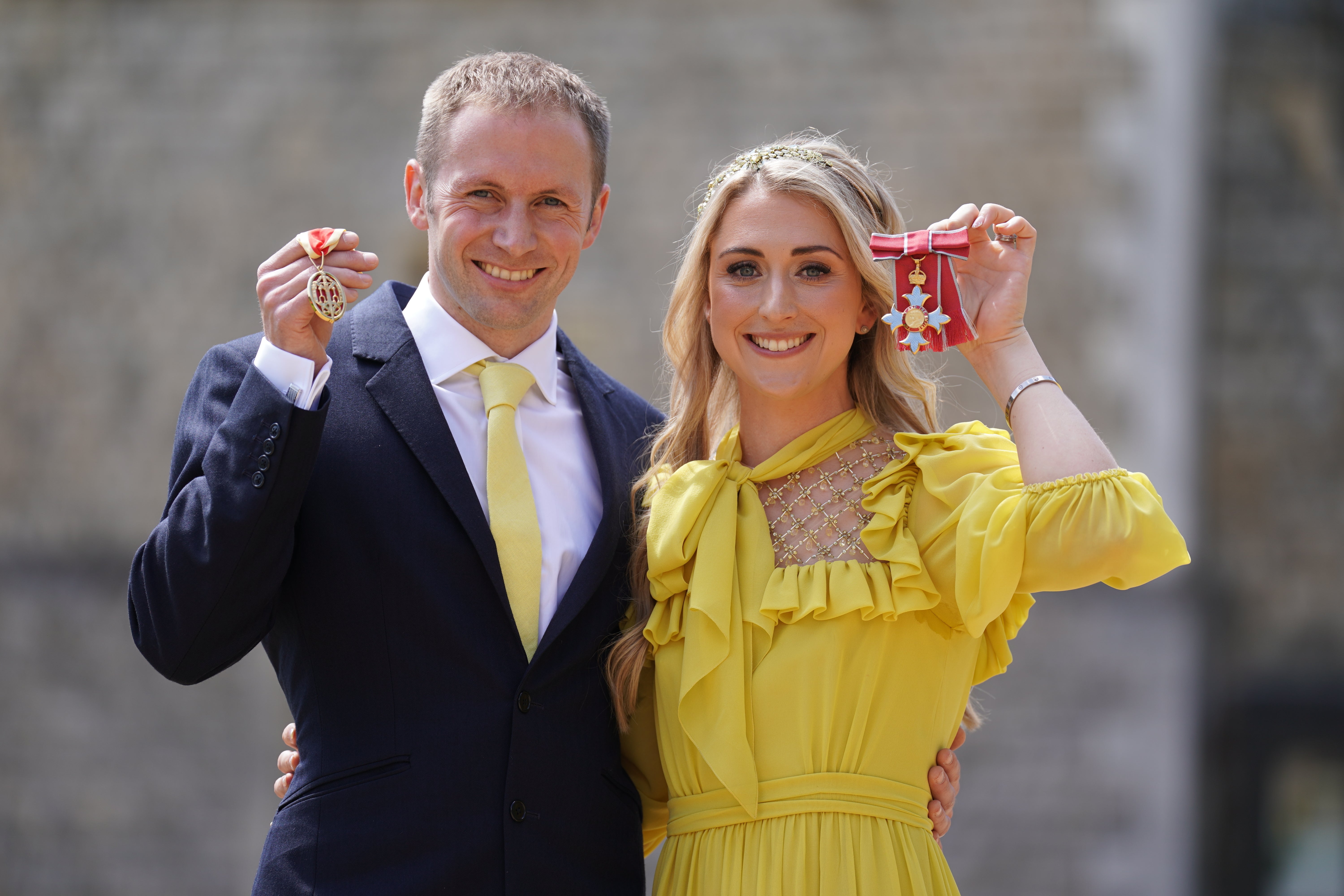 The Kennys after they received their Knight Bachelor and Dame Commander awards at Windsor Castle in May 2022