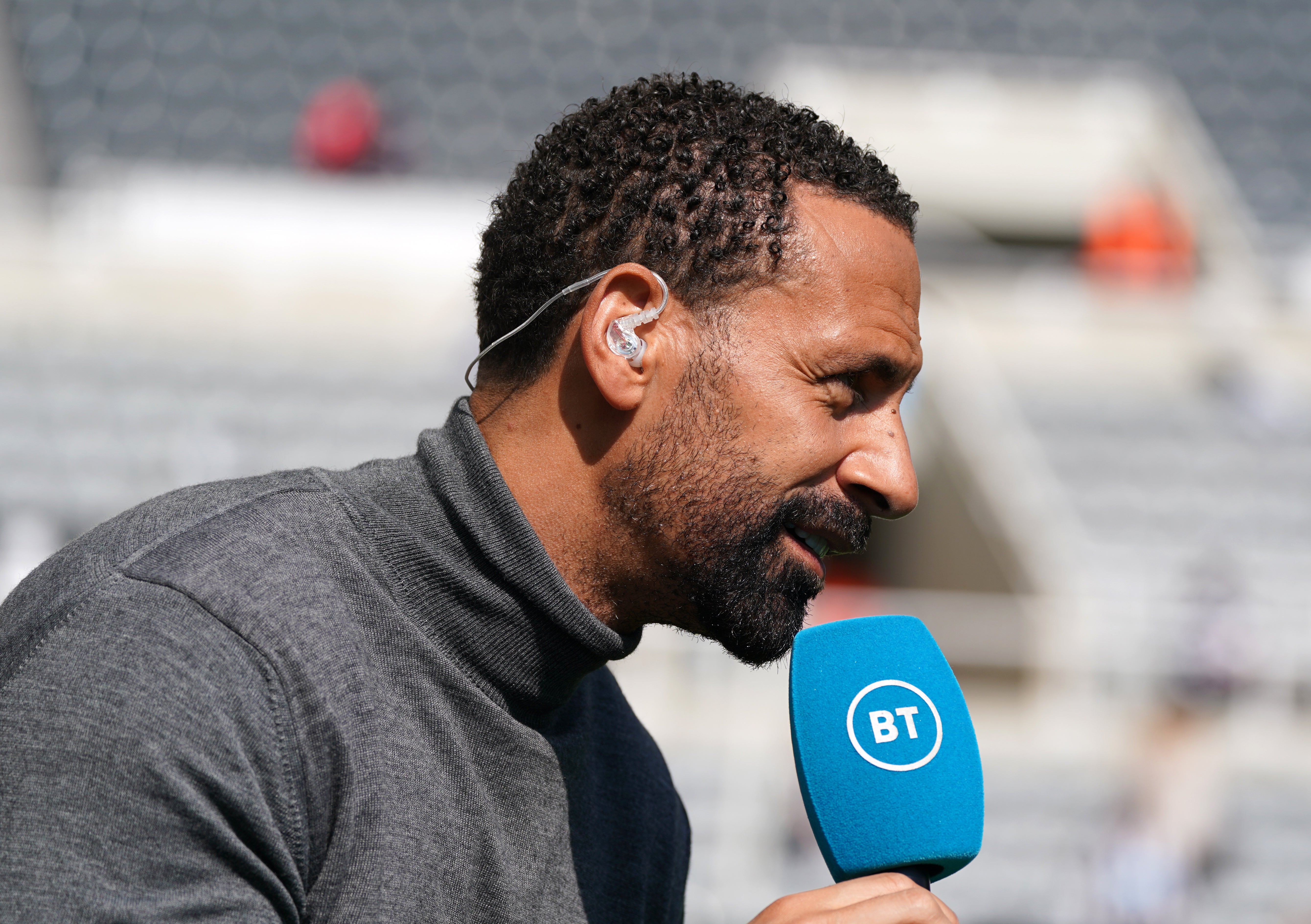 Rio Ferdinand has worked as a TV pundit following his retirement from football (Owen Humphreys/PA)