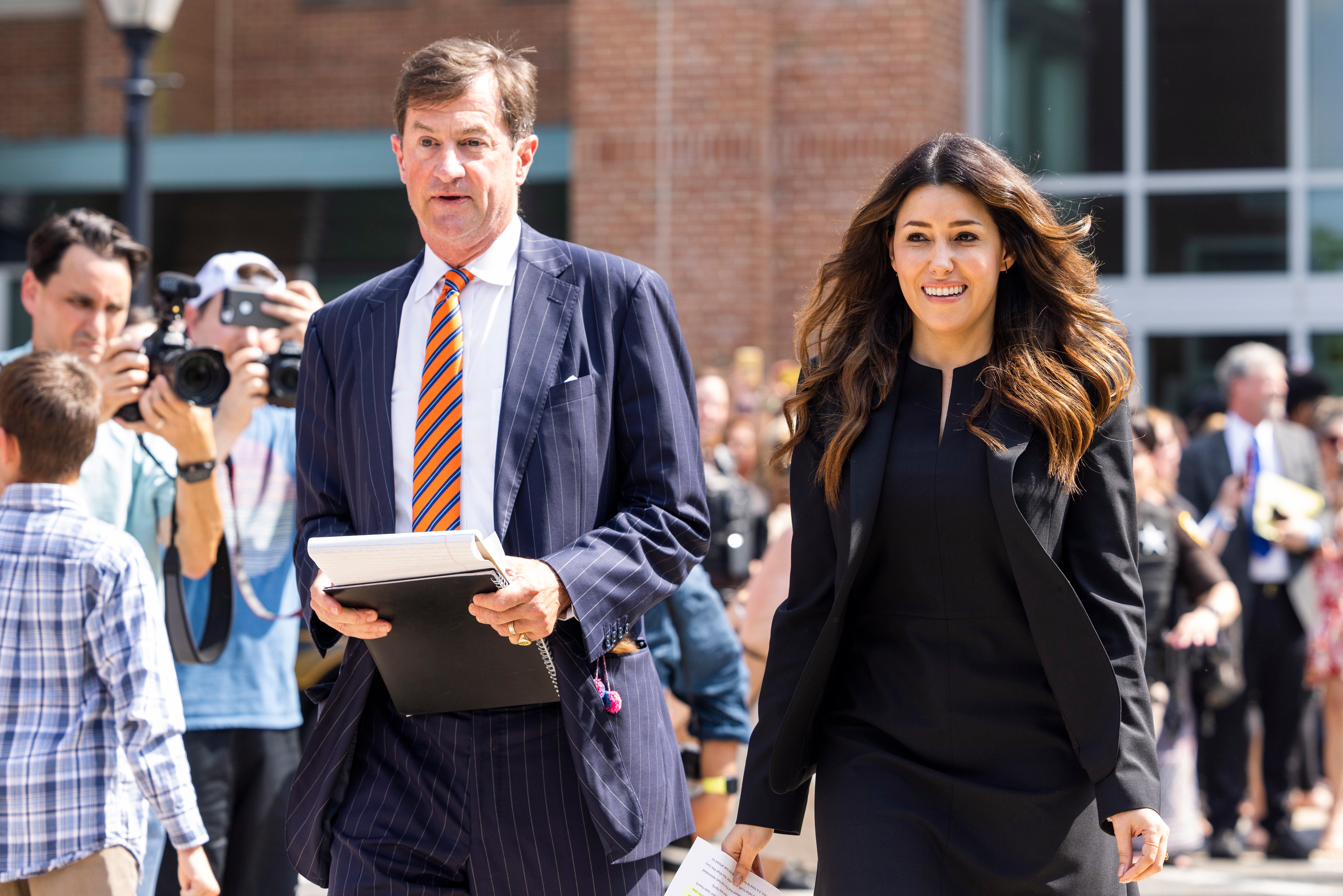 Johnny Depp’s lawyer Camille Vasquez leaves court after the verdict