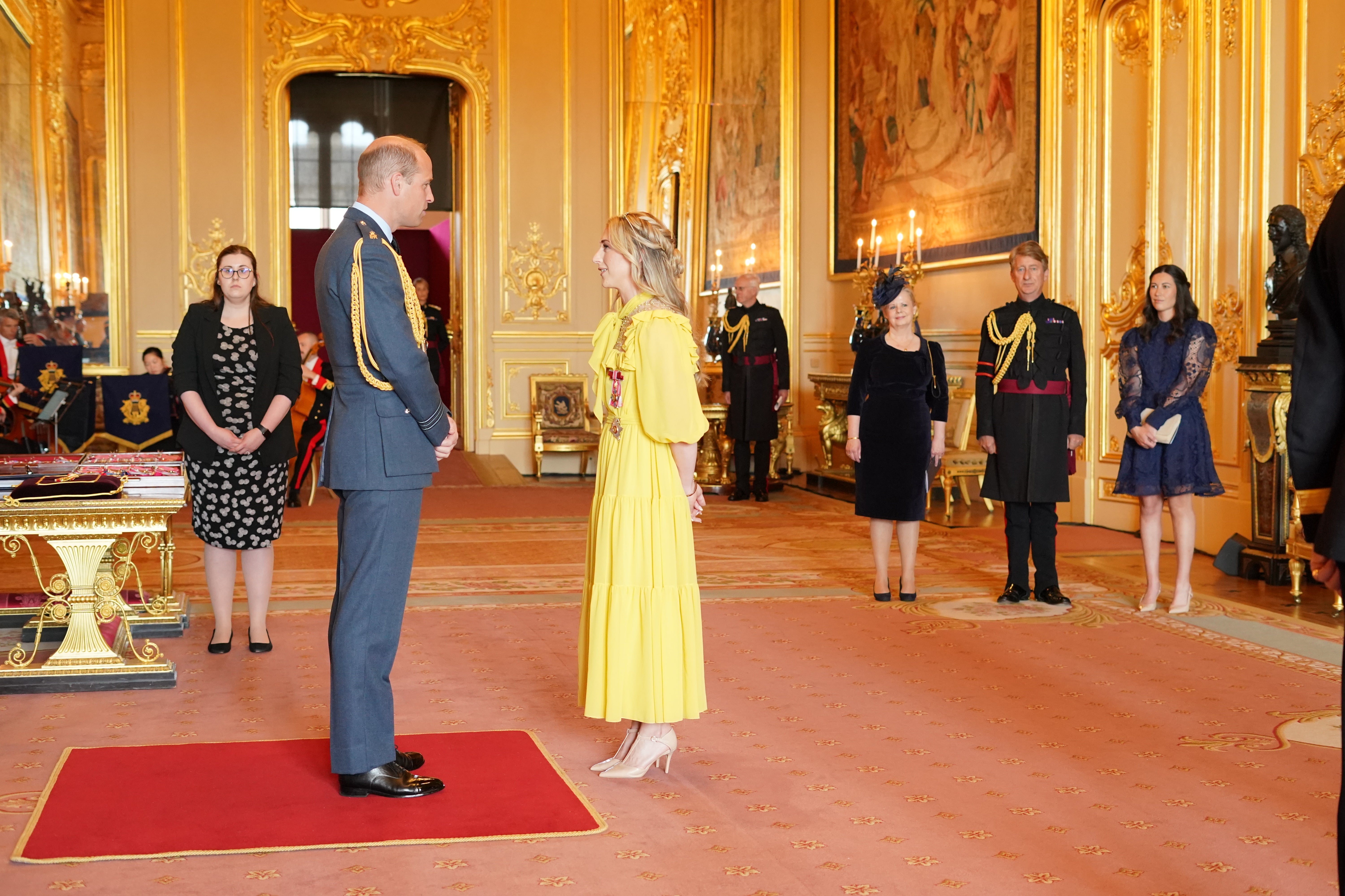 Dame Laura Kenny is made a Dame Commander of the British Empire by the Duke of Cambridge (Jonathan Brady/PA)