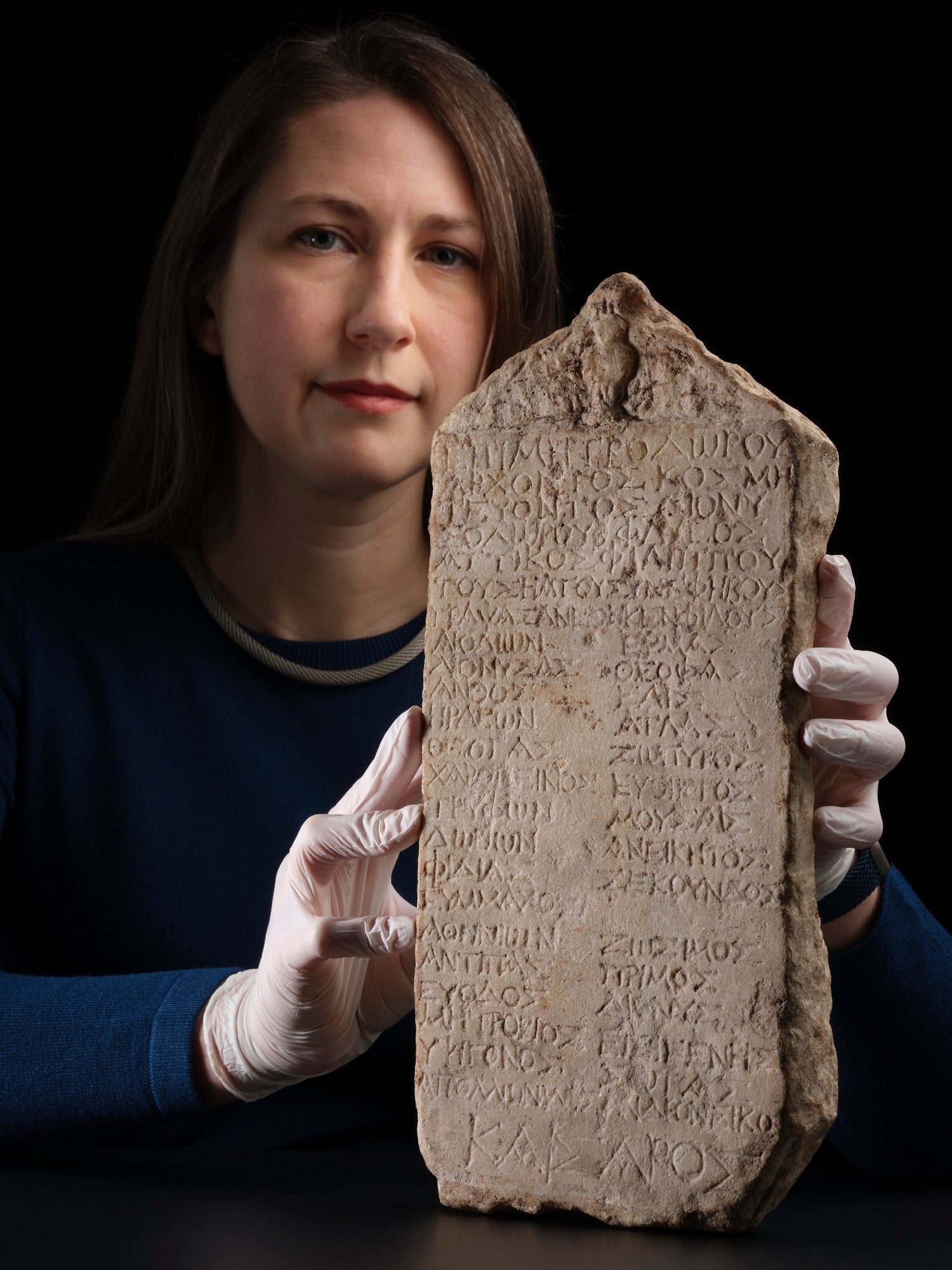 The stone is in the collection of National Museums Scotland (National Museums Scotland/PA)