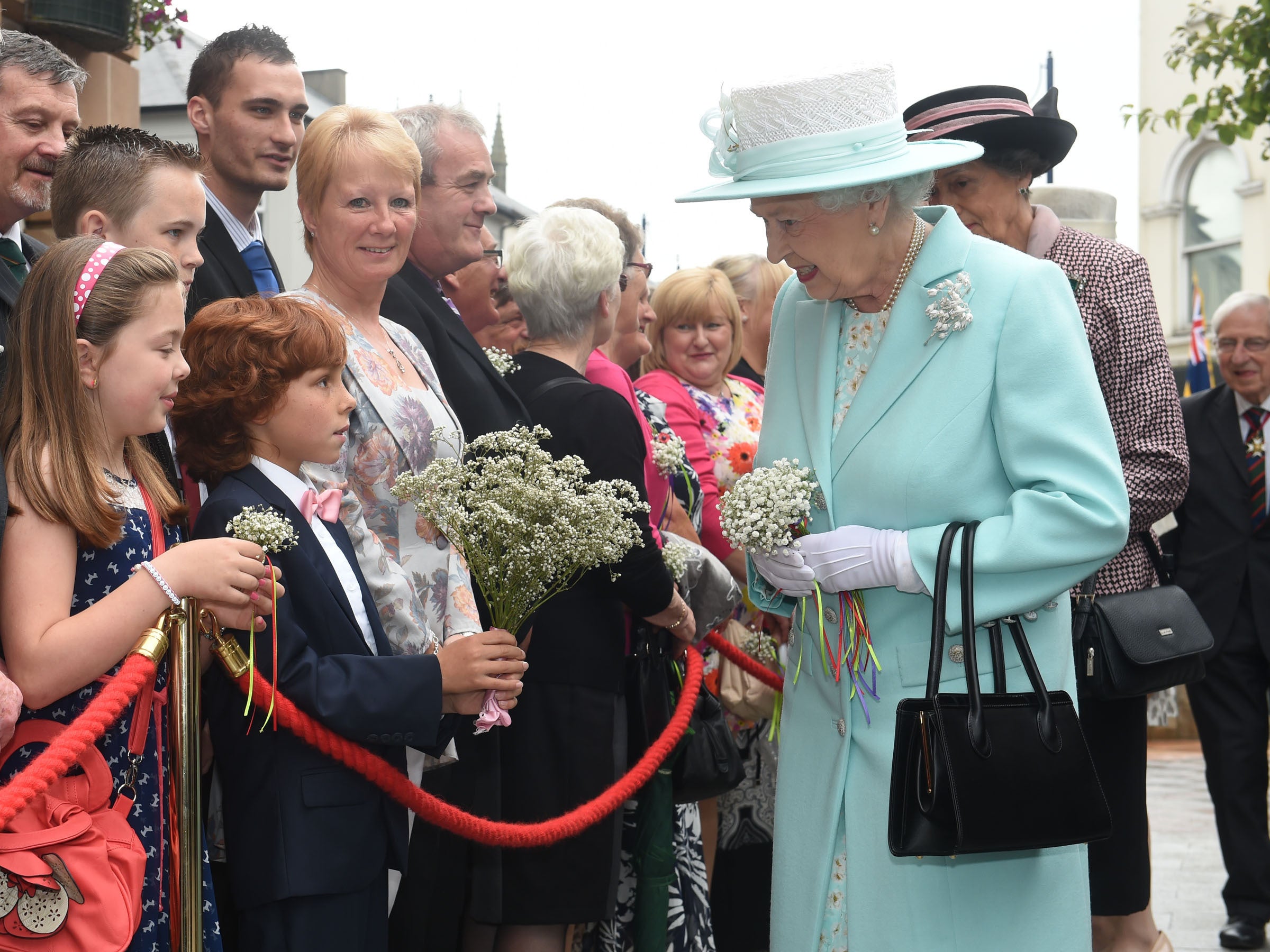 Queen Elizabeth II during a visit to Coleraine (PA)