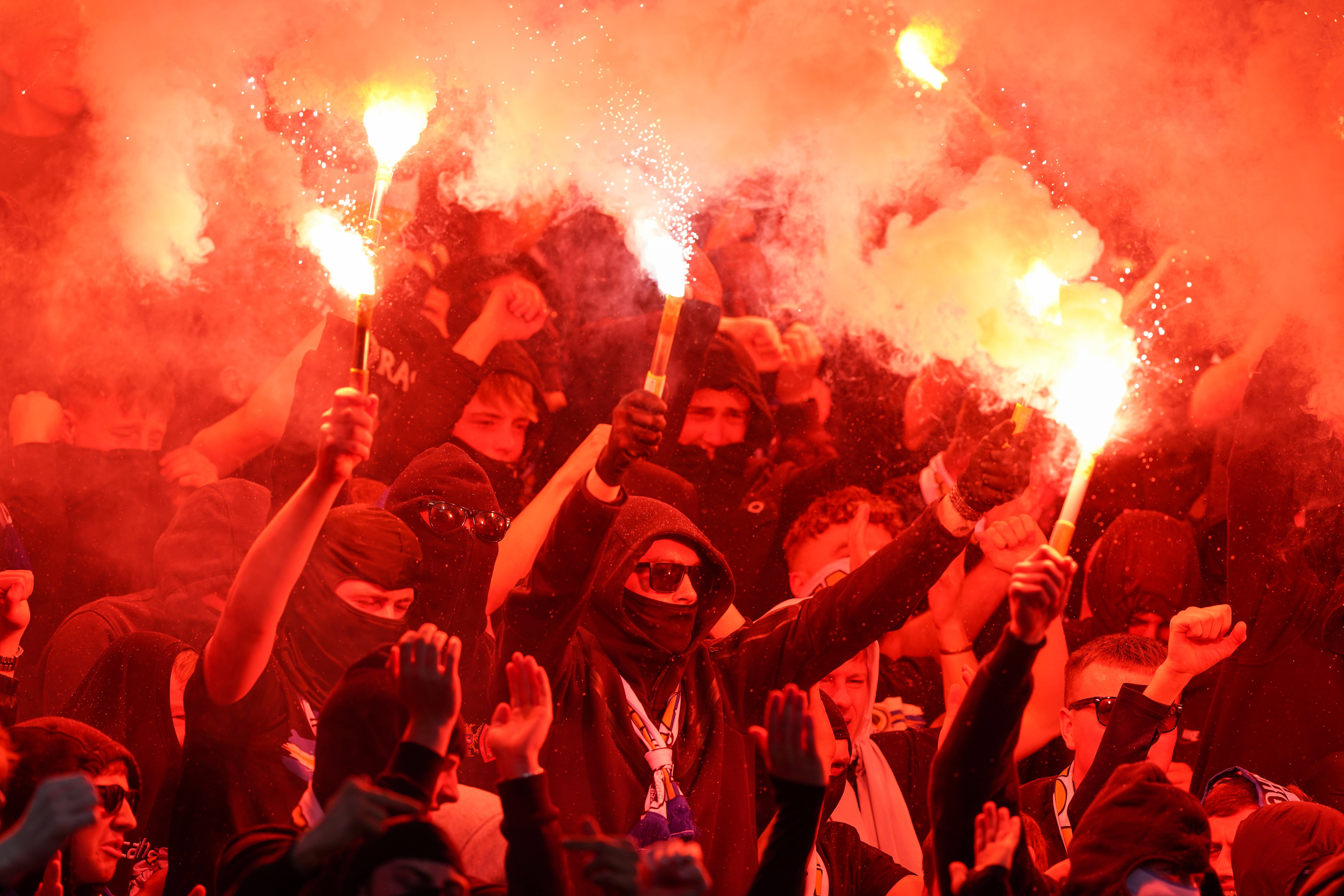 The Football Association of Wales have reminded fans of the dangers of bringing pyrotechnics into the stadium (Andrew Milligan/PA)