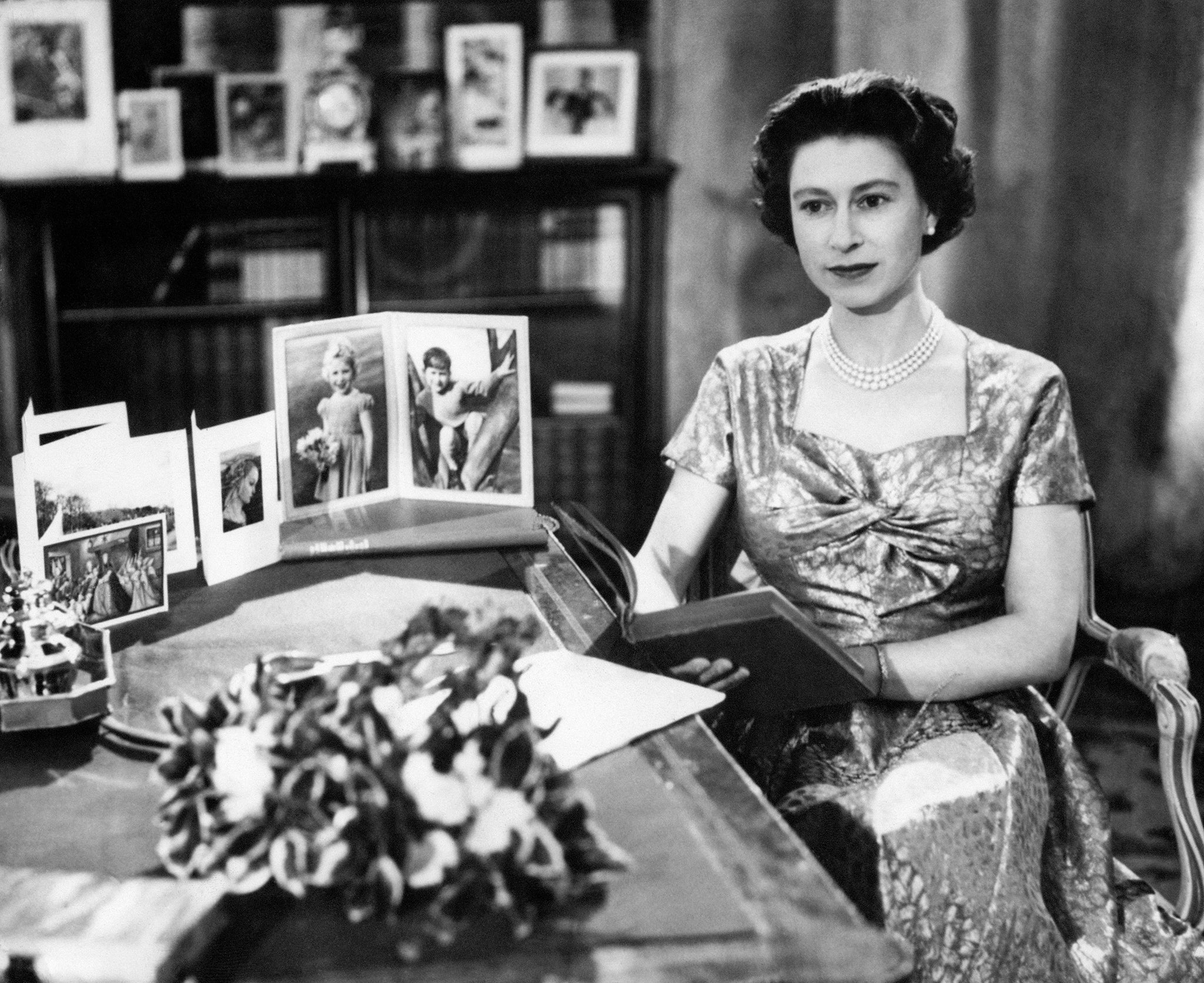 Her Majesty spoke of giving her ‘heart and devotion to these old islands’ as she delivered the first televised Christmas message in 1957