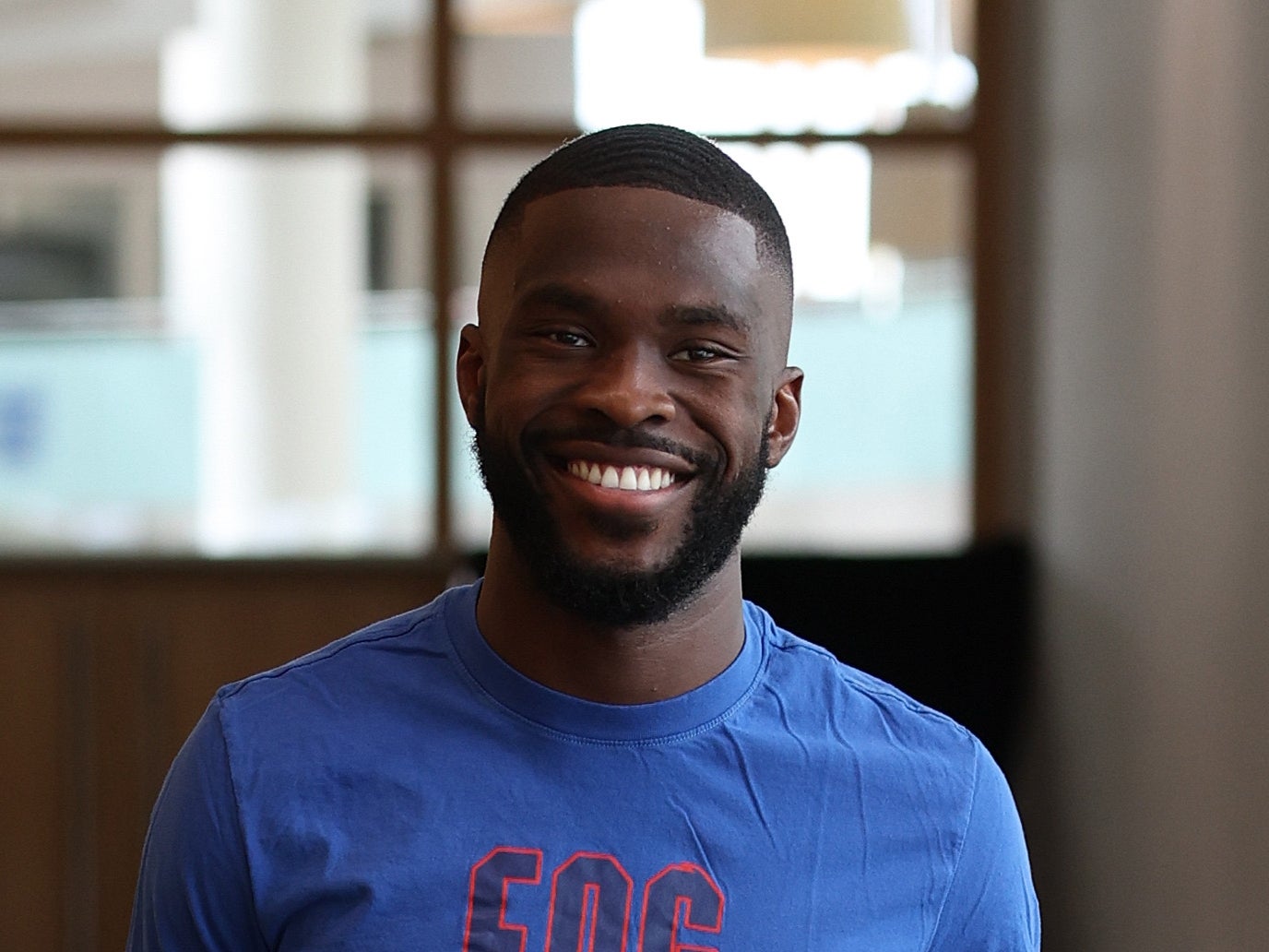 Fikayo Tomori of England arrives at St George’s Park