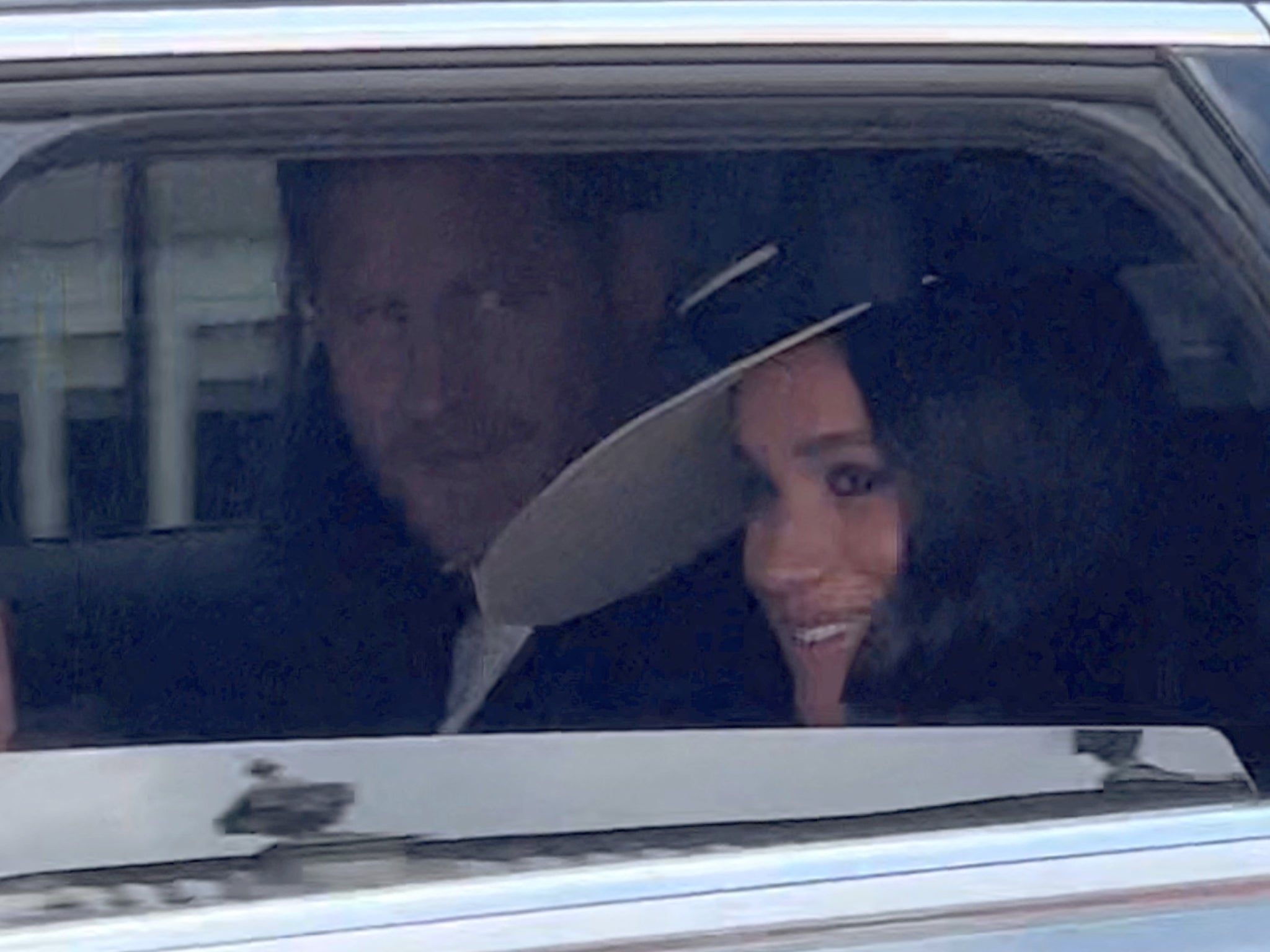 Meghan Markle arriving by car