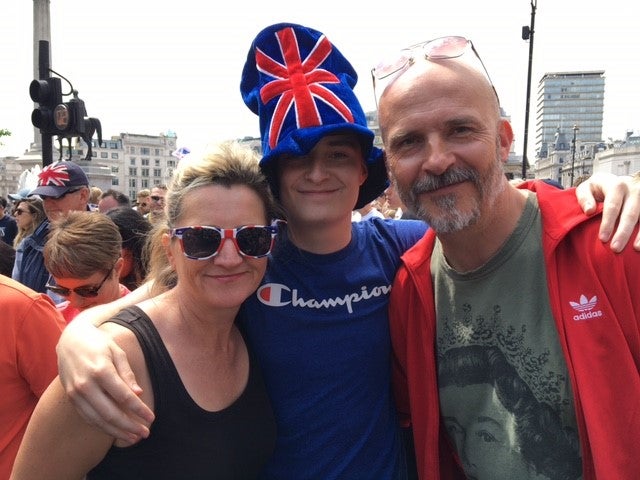 Sue, Frank and Gavin Wybrow at the Queen’s Platinum Jubilee bash