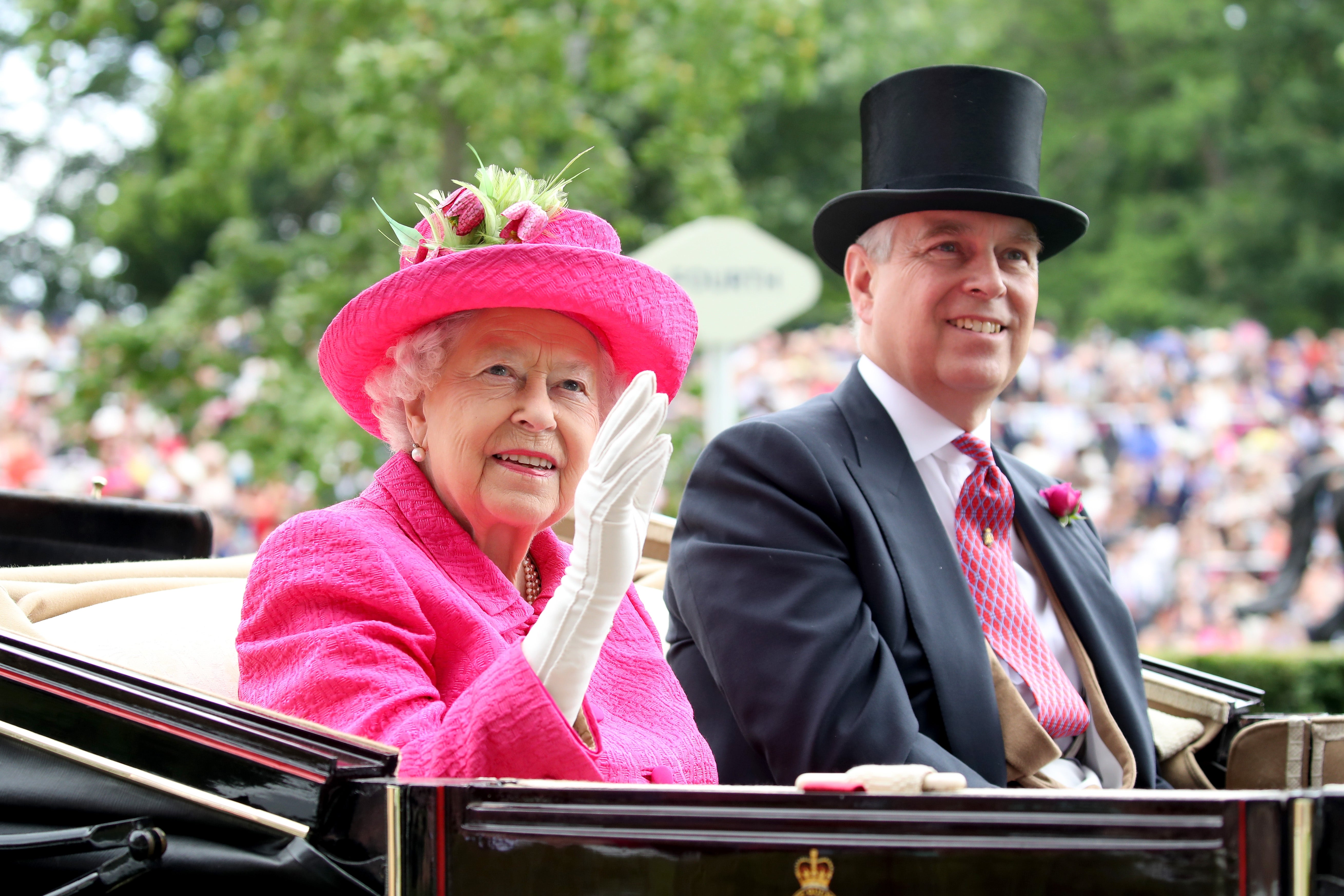 The Queen with Prince Andrew in 2017