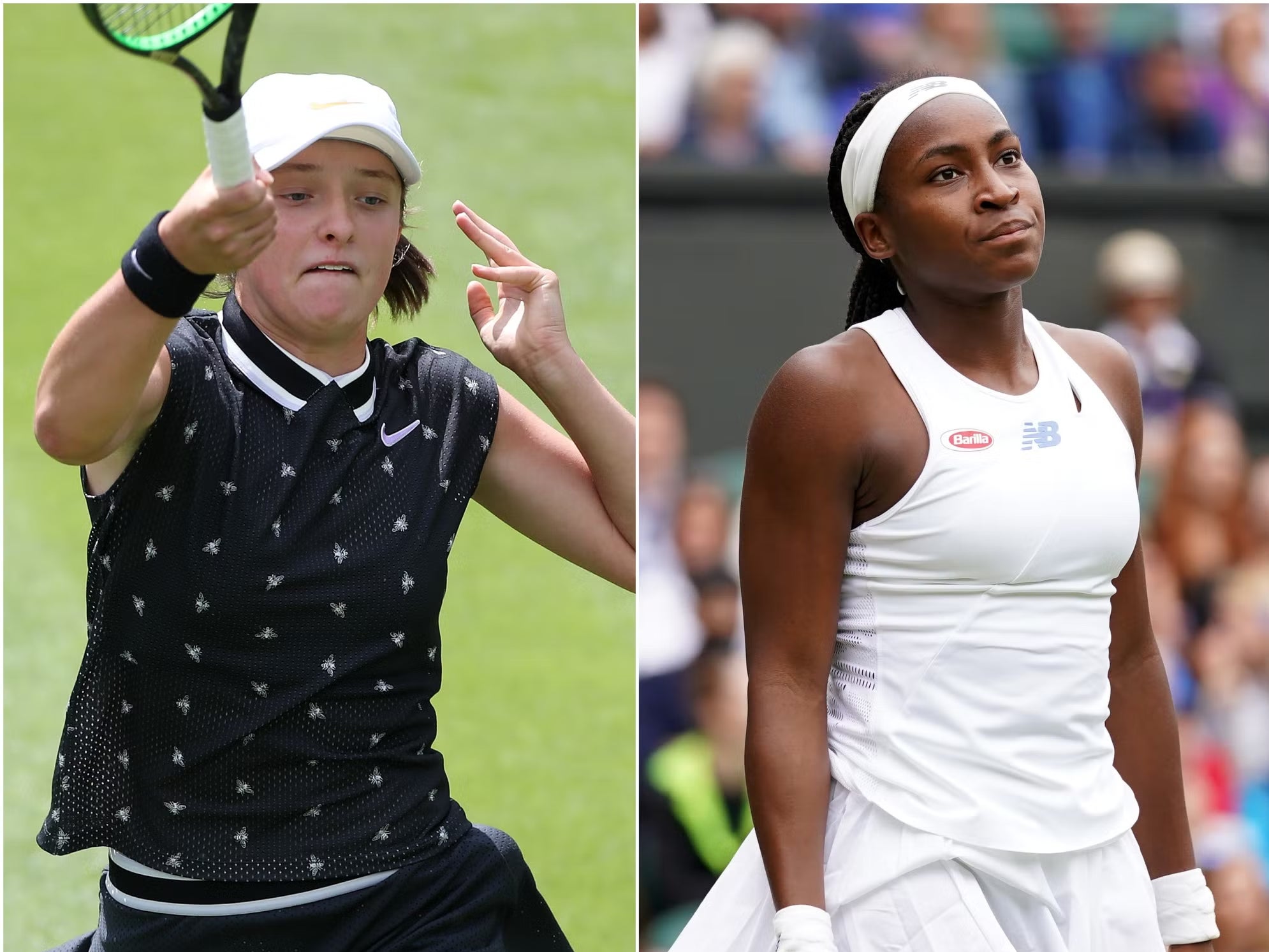 Iga Swiatek and Coco Gauff (PA)