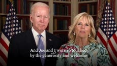 Joe and Jill Biden send well wishes on Queen's Platinum Jubilee