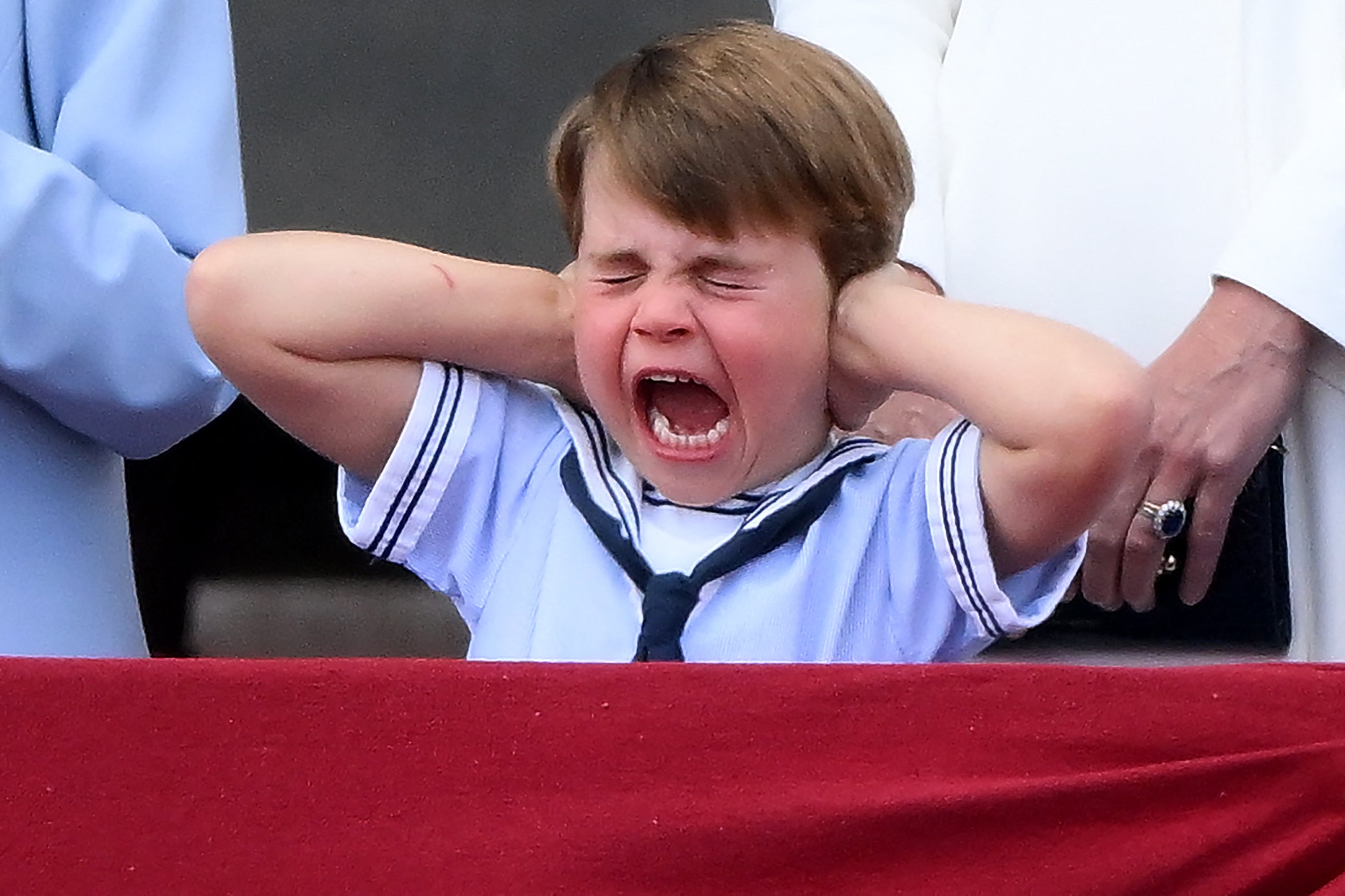 Prince Louis enjoys the Royal Armed Forces flypast