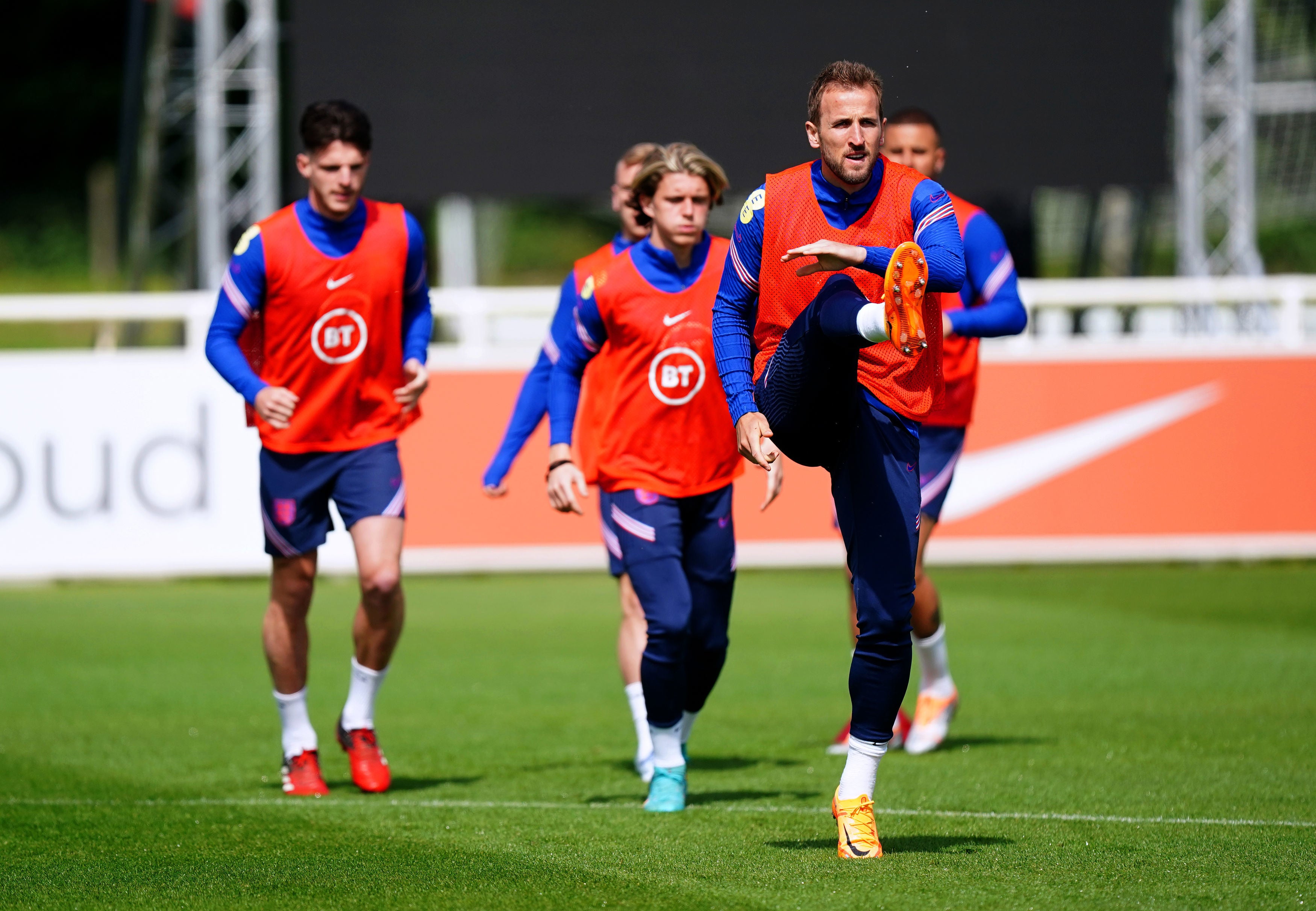 Harry Kane in England training this week