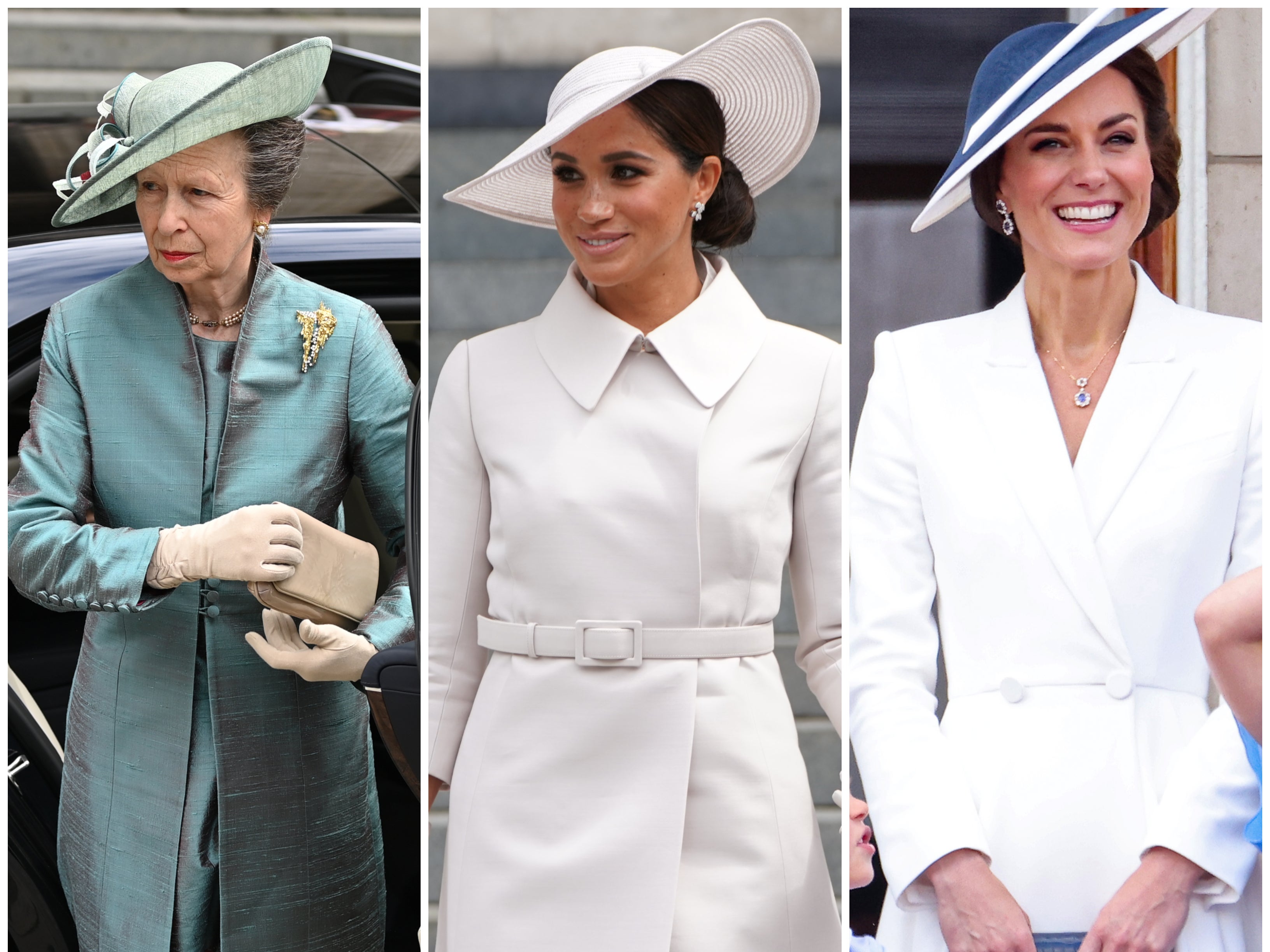 Anne, Princess Royal, the Duchess of Sussex and the Duchess of Cambridge