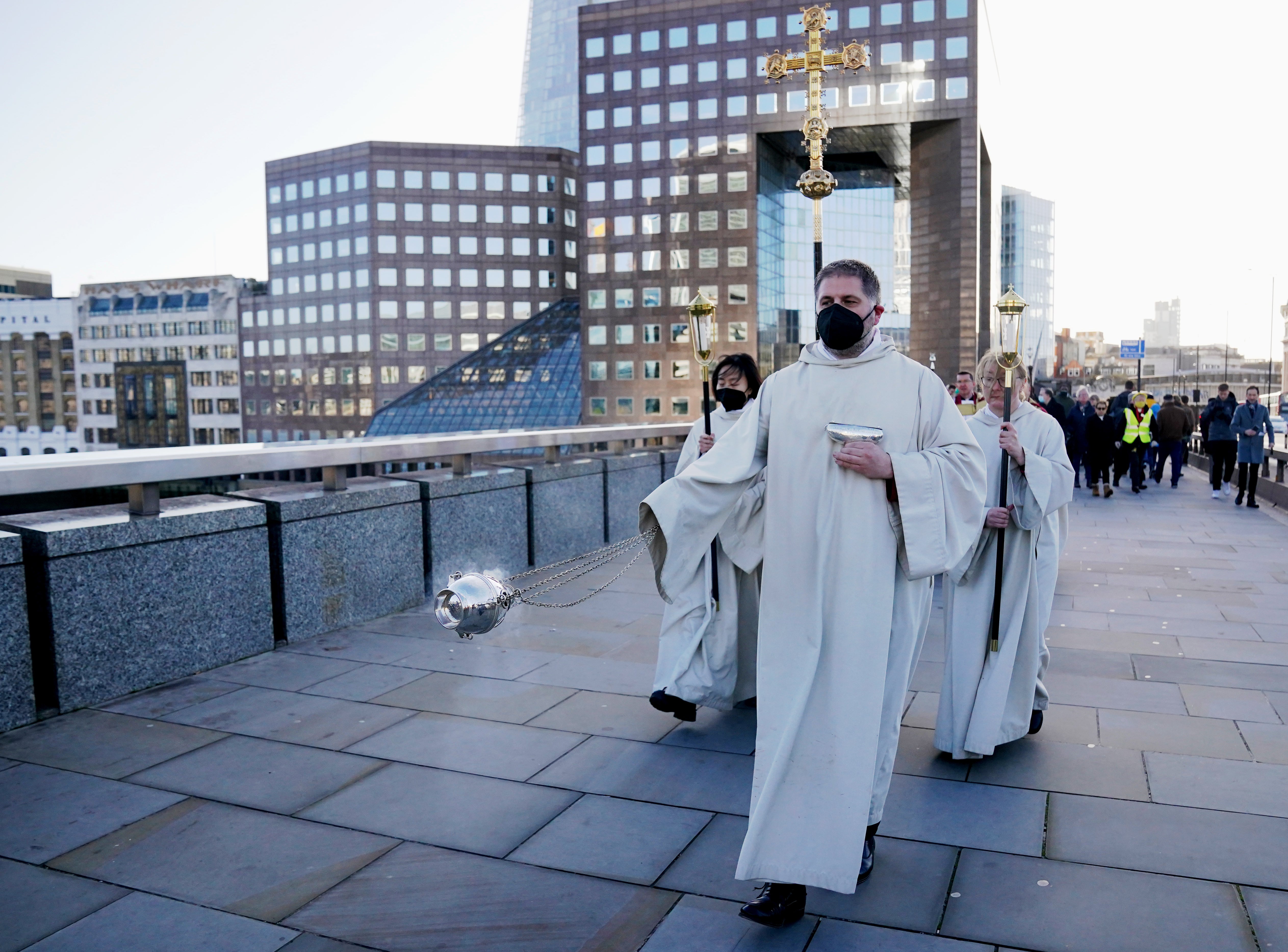 Members of the clergy and congregation of Southwark Cathedral (Jonathan Brady/PA)