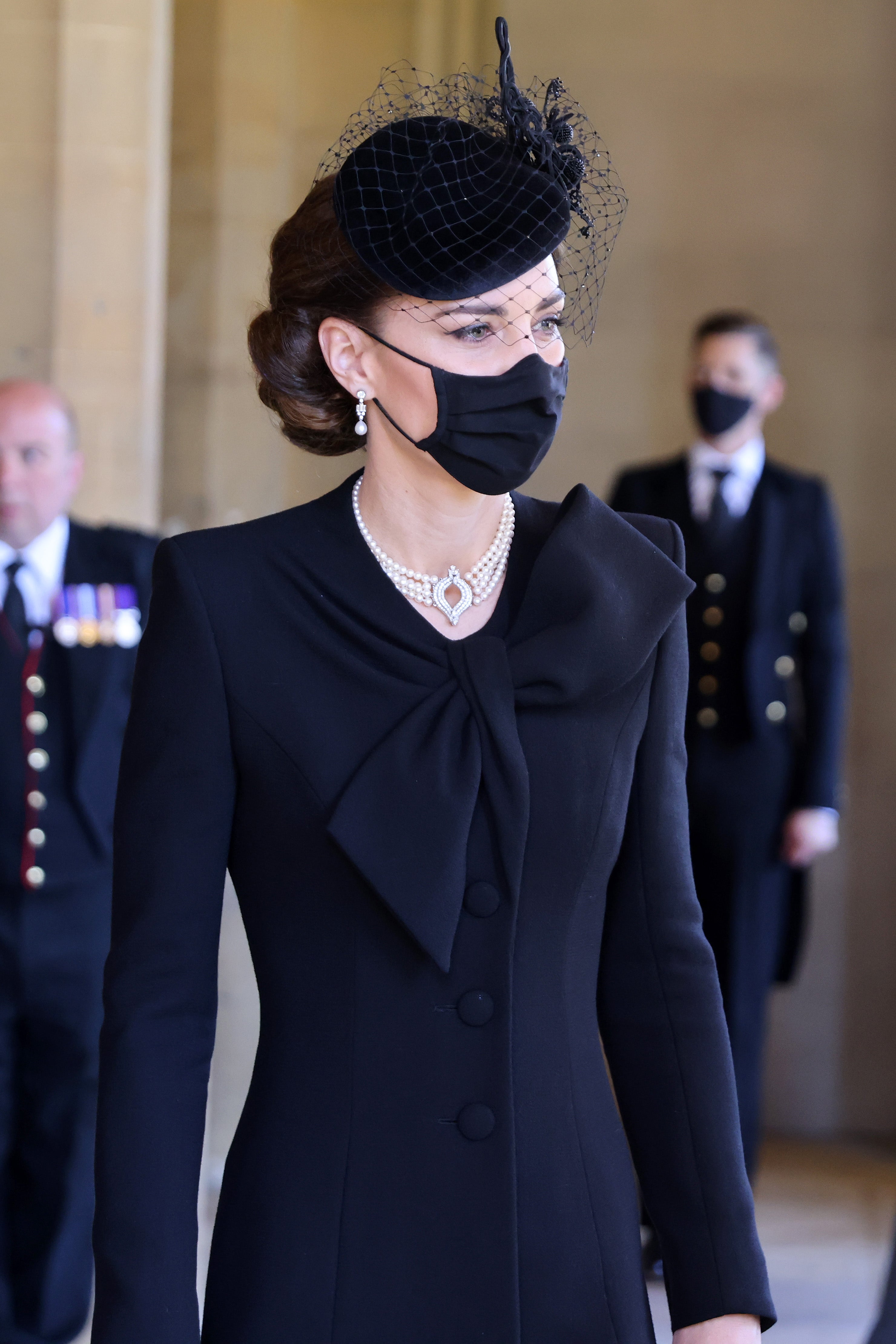 Duchess of Cambridge attends funeral of Prince Philip on April 17, 2021