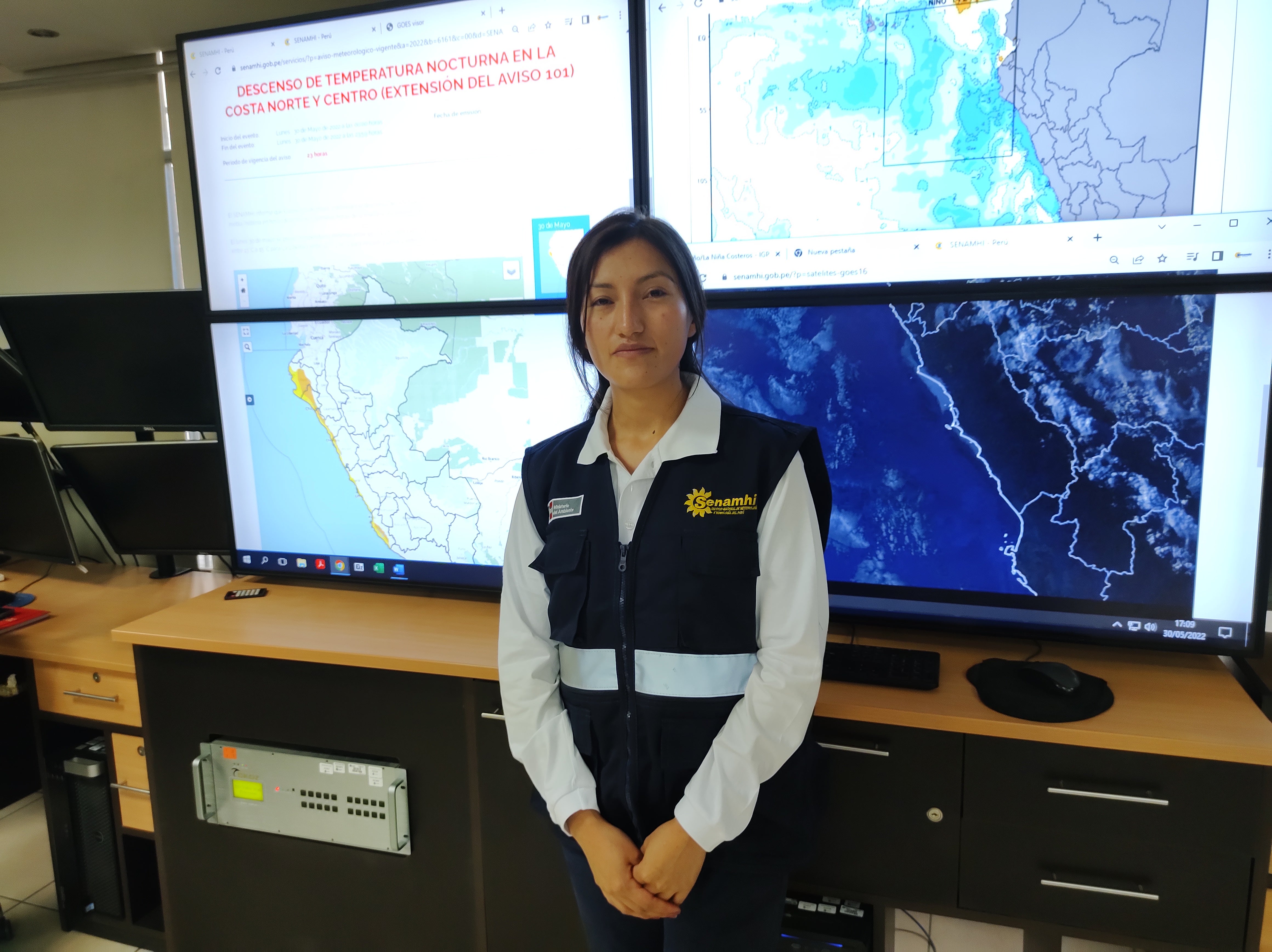 Maria Caballero, a climate scenario analyst for the National Meteorological and Hydrological Service of Peru