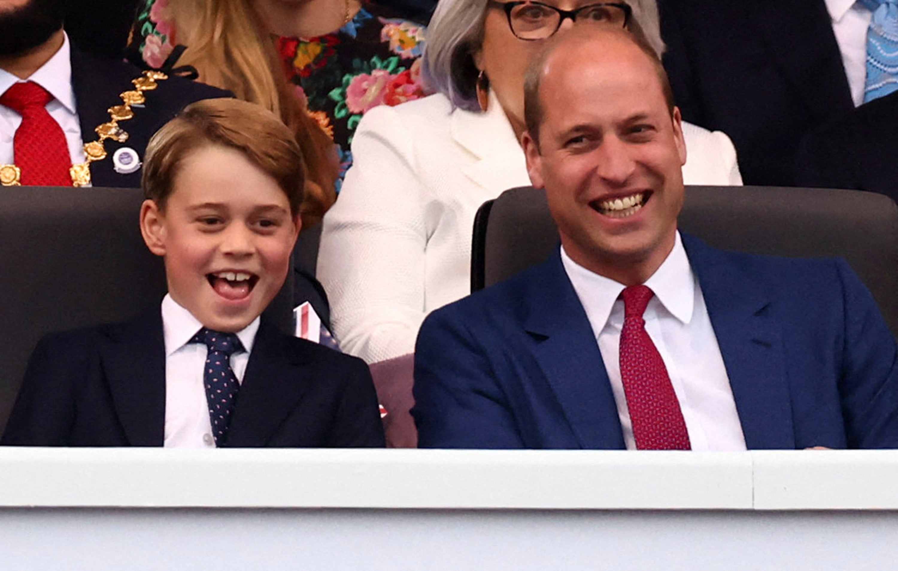 Princes George and William enjoying Stewart’s rendition of ‘Sweet Caroline'