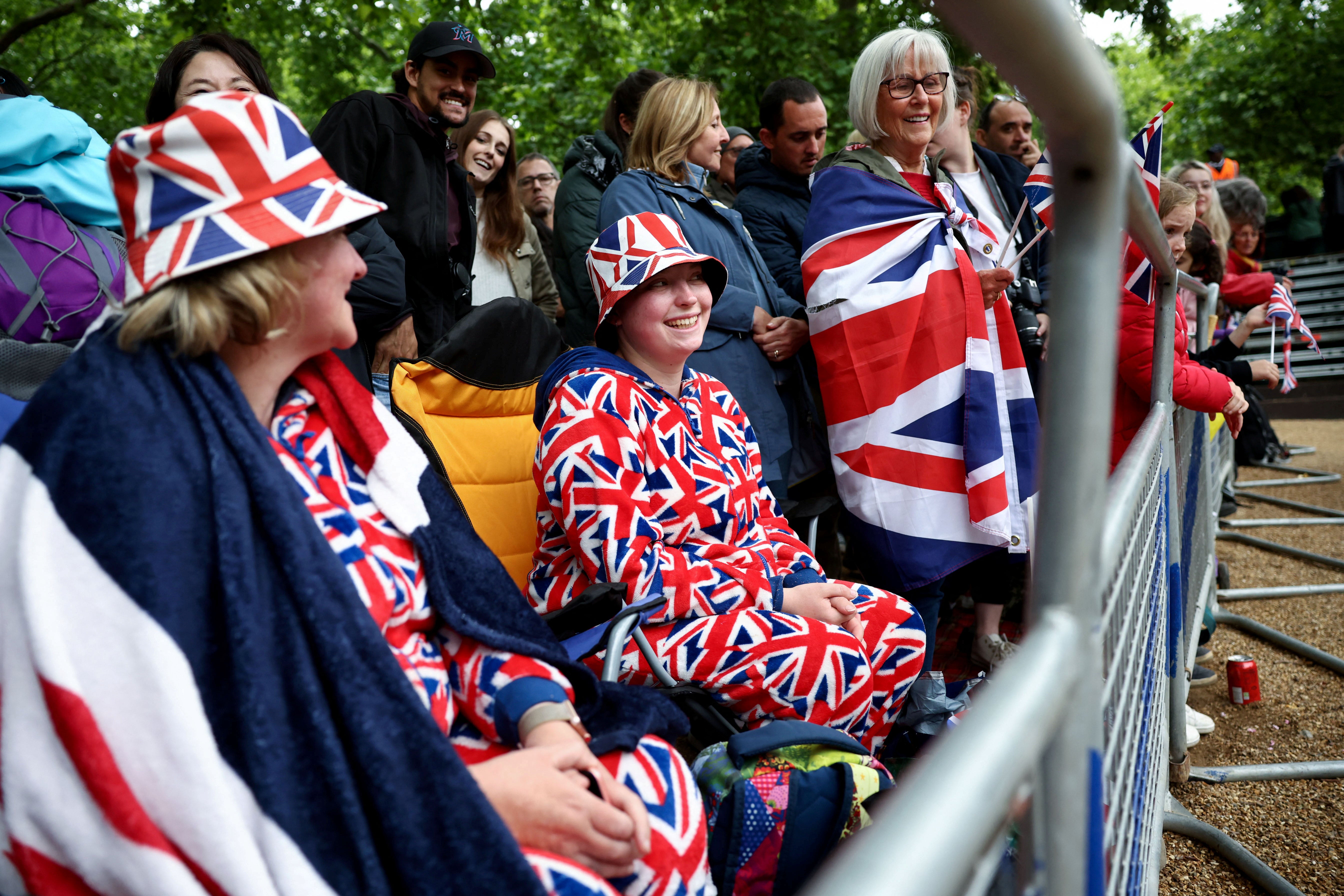 There are plenty of Union Jacks on display