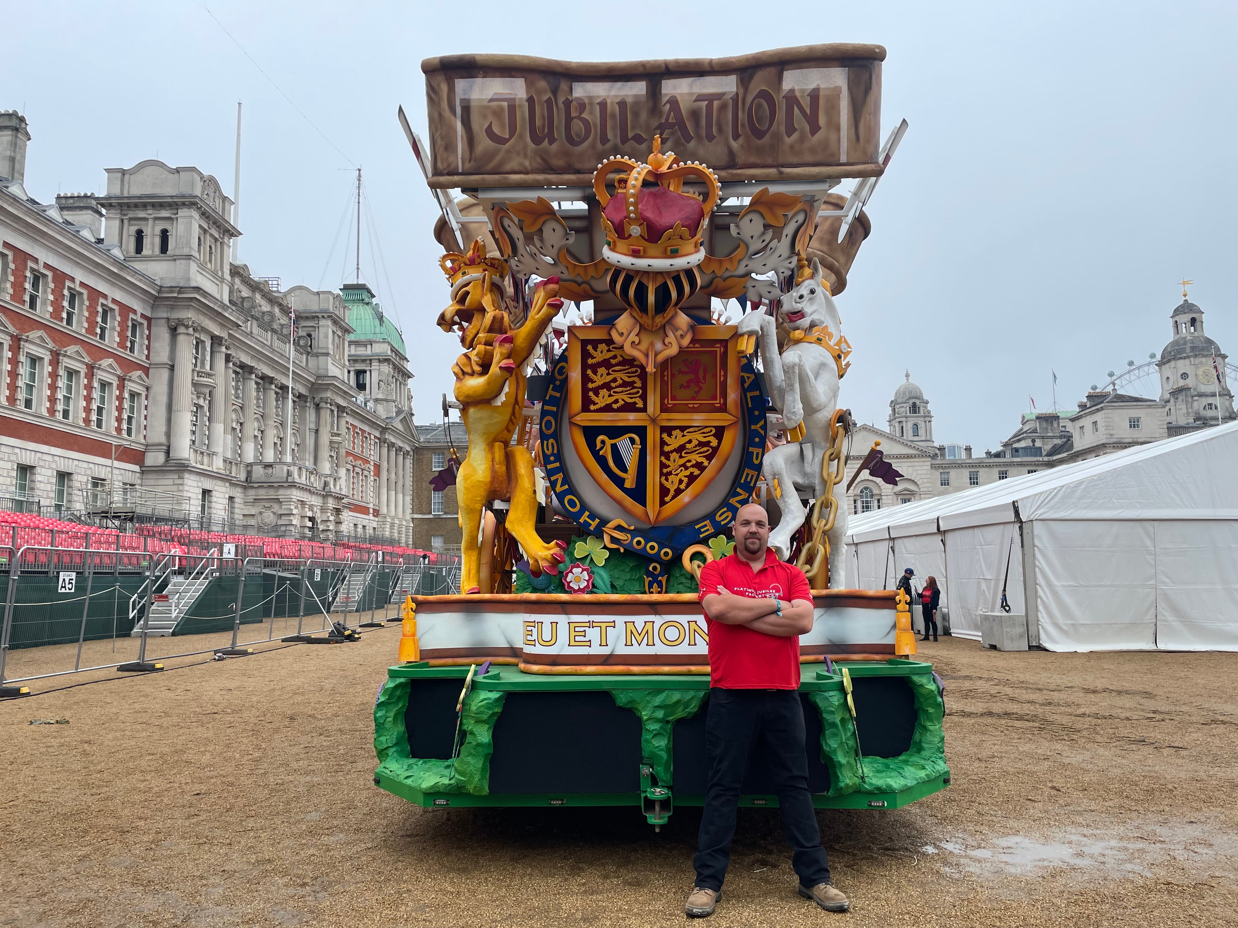 Daniel Cullen, of Marketeers Carnival Club, is a member of one of the clubs involved in the creation of the elaborate Bridgwater Carnival display (Isobel Frodsham/PA)