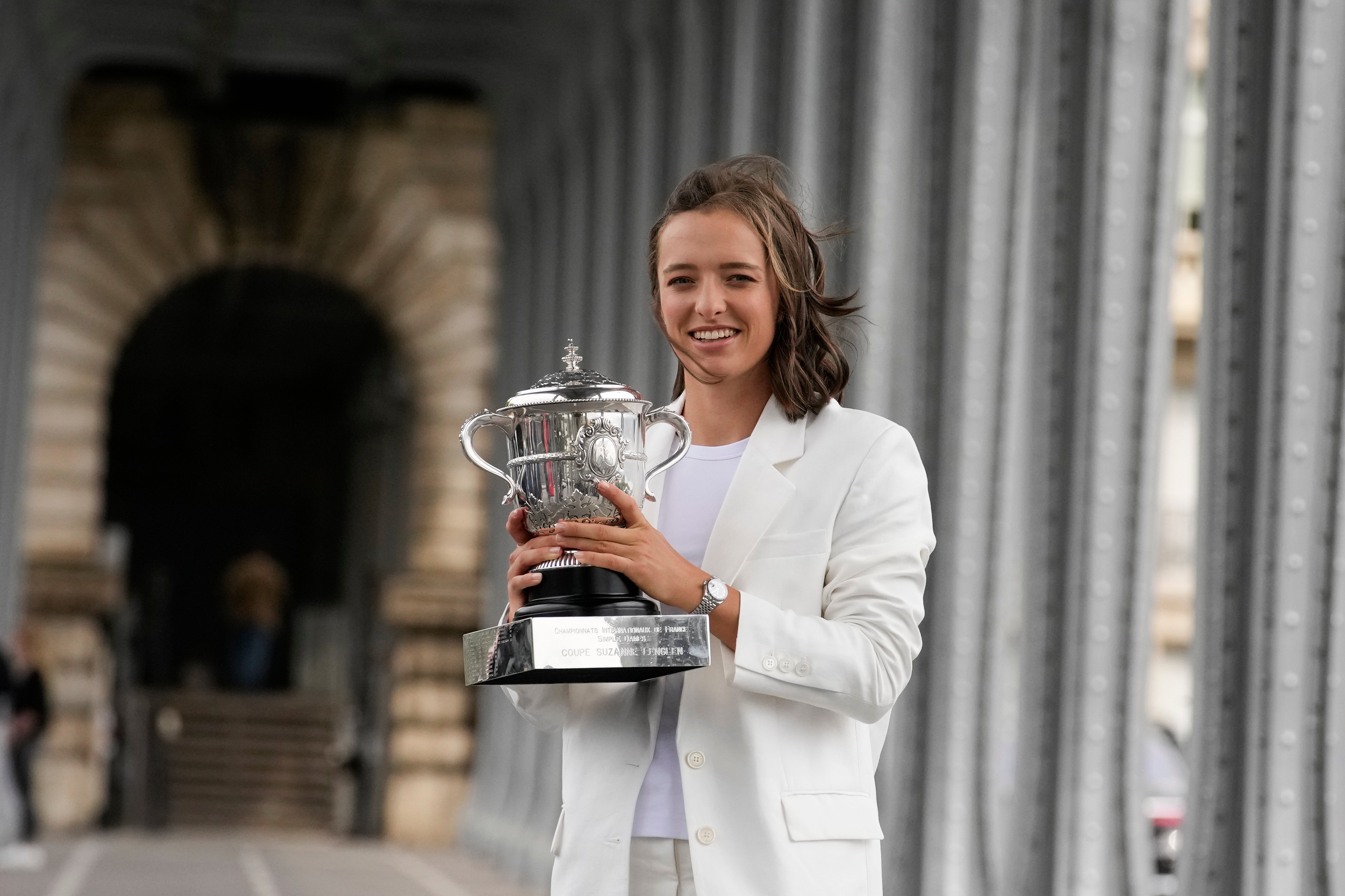 Iga Swiatek won the French Open on Saturday (Christophe Ena/AP)