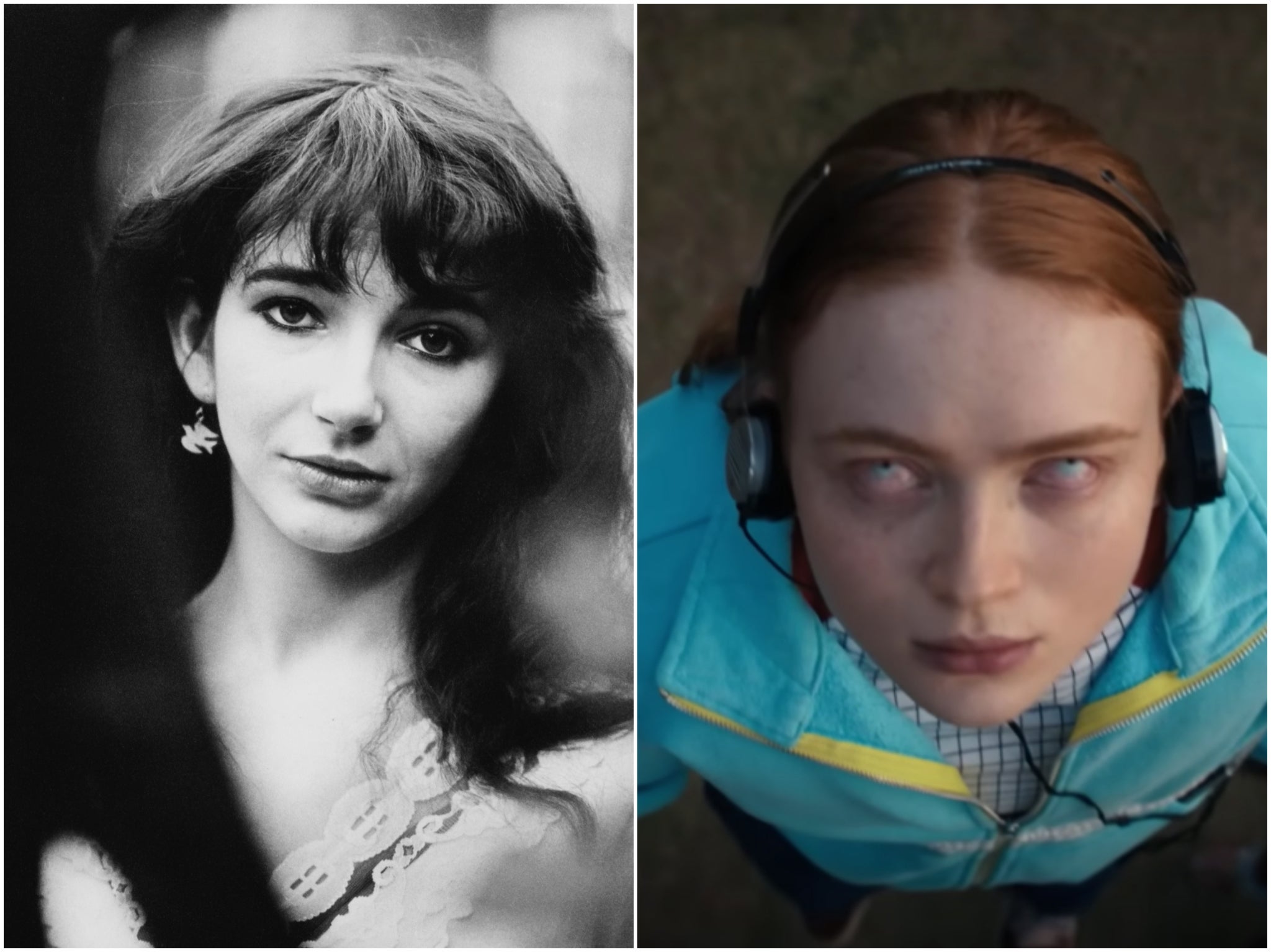 Kate Bush (left) and Sadie Sink as Max on ‘Stranger Things’