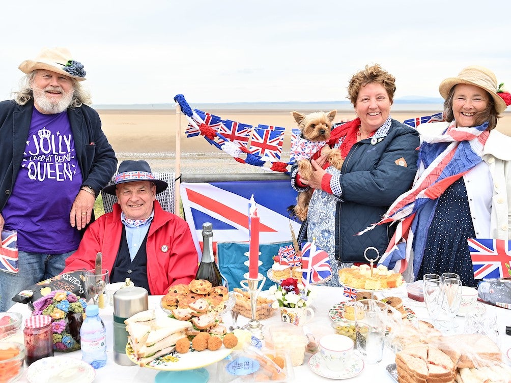 Stephen Riley, Ken Jones, Maria Jones and Margaret Riley at Morecambe’s Big Jubilee Lunch